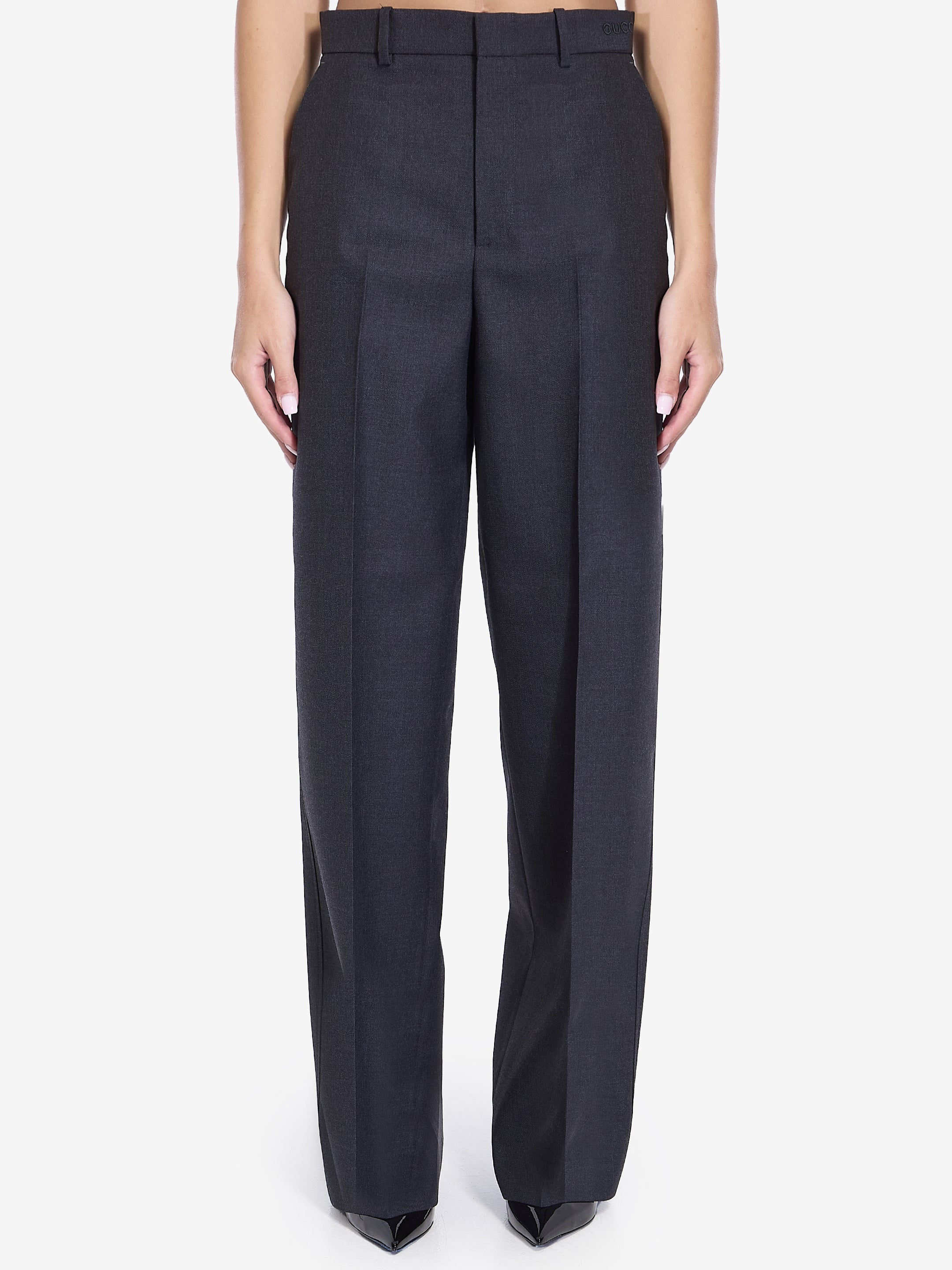 GUCCI Wide-Leg Wool Pants for Women - FW24 Collection