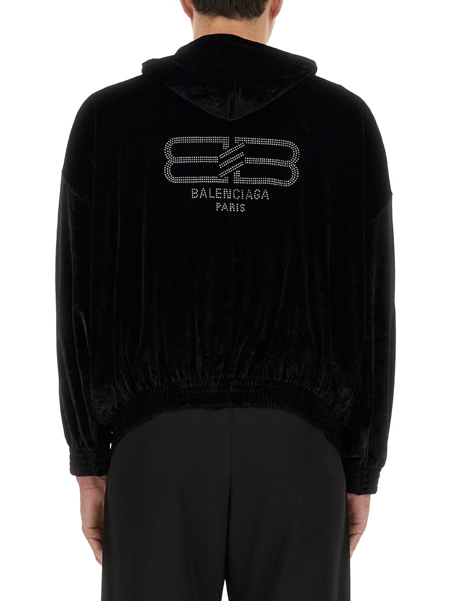 BALENCIAGA Luxury Velvet Hoodie for Men