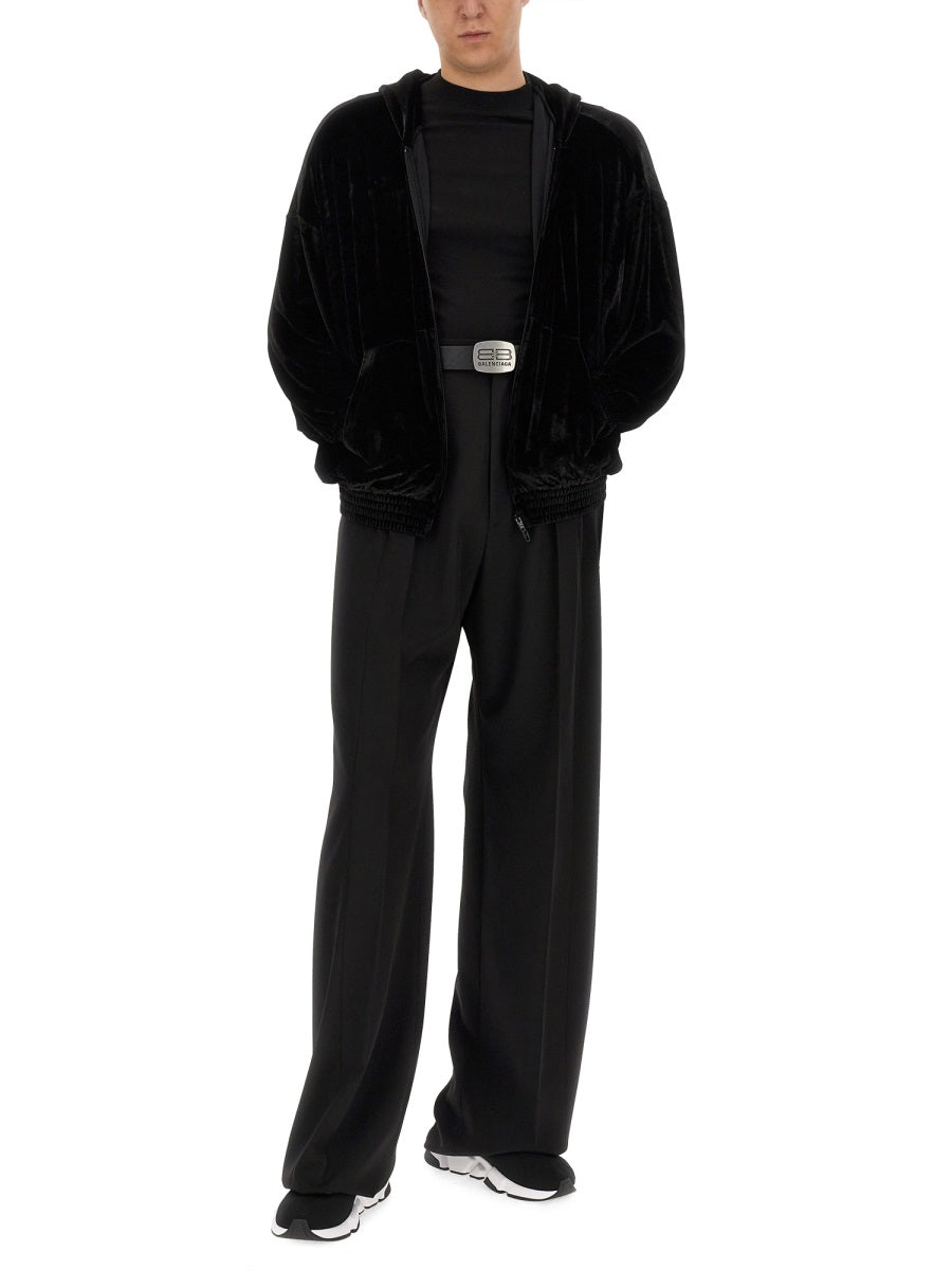 BALENCIAGA Luxury Velvet Hoodie for Men