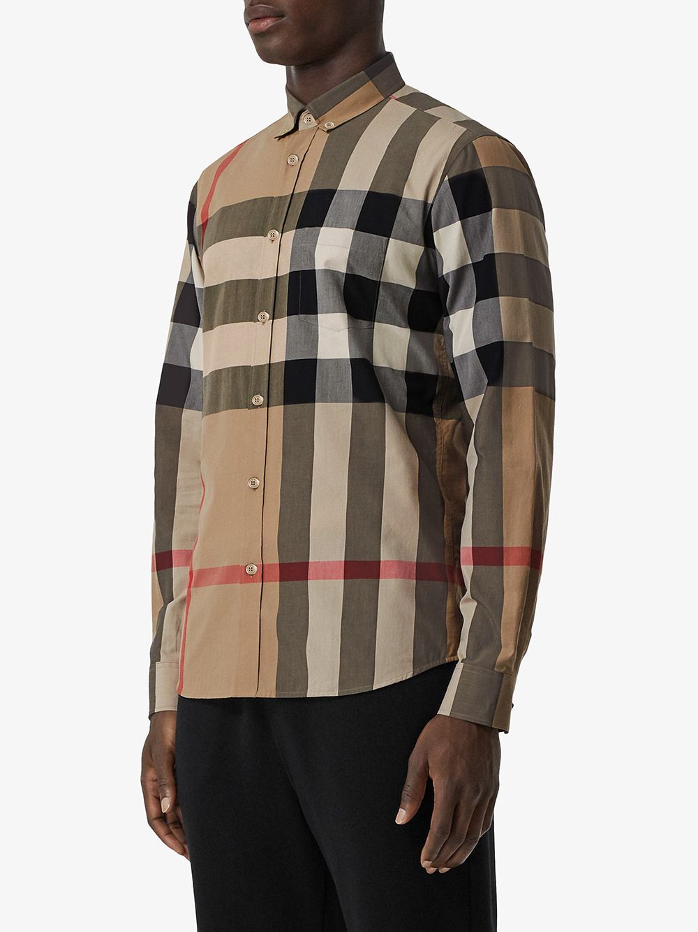 BURBERRY Checked Poplin Shirt for Men