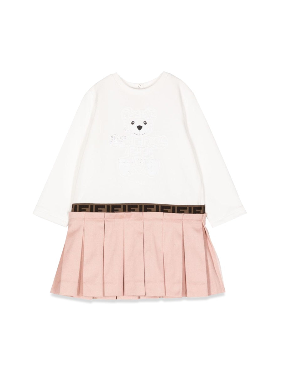 FENDI Pleated Mini Skirt Dress for Girls