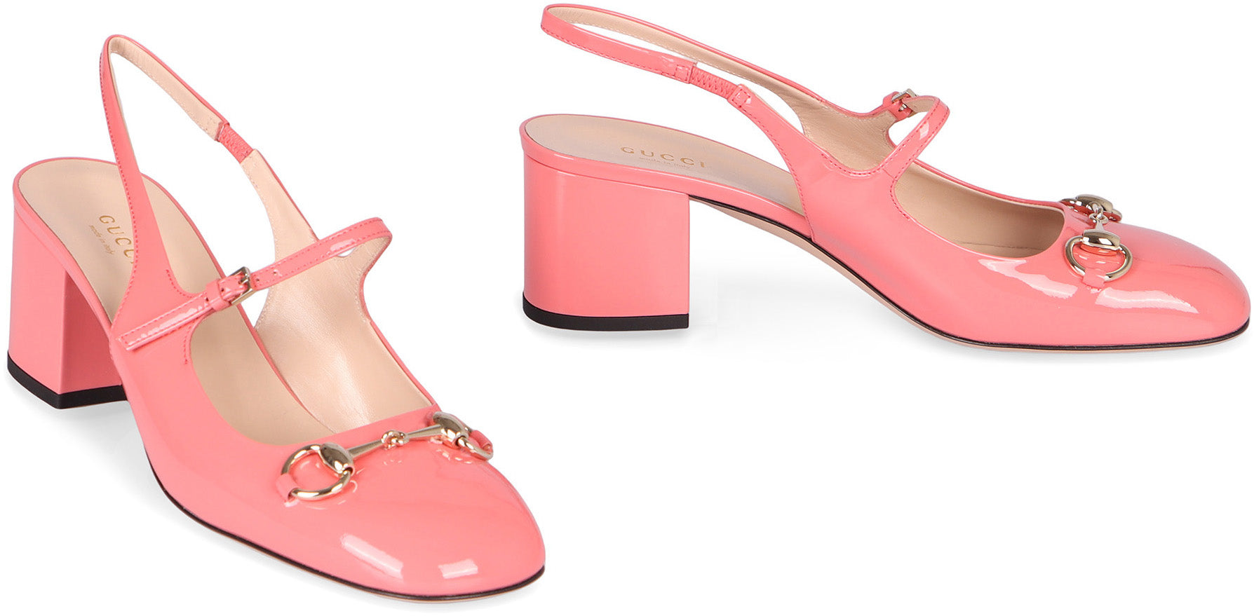 GUCCI Patent Leather Slingback Pumps