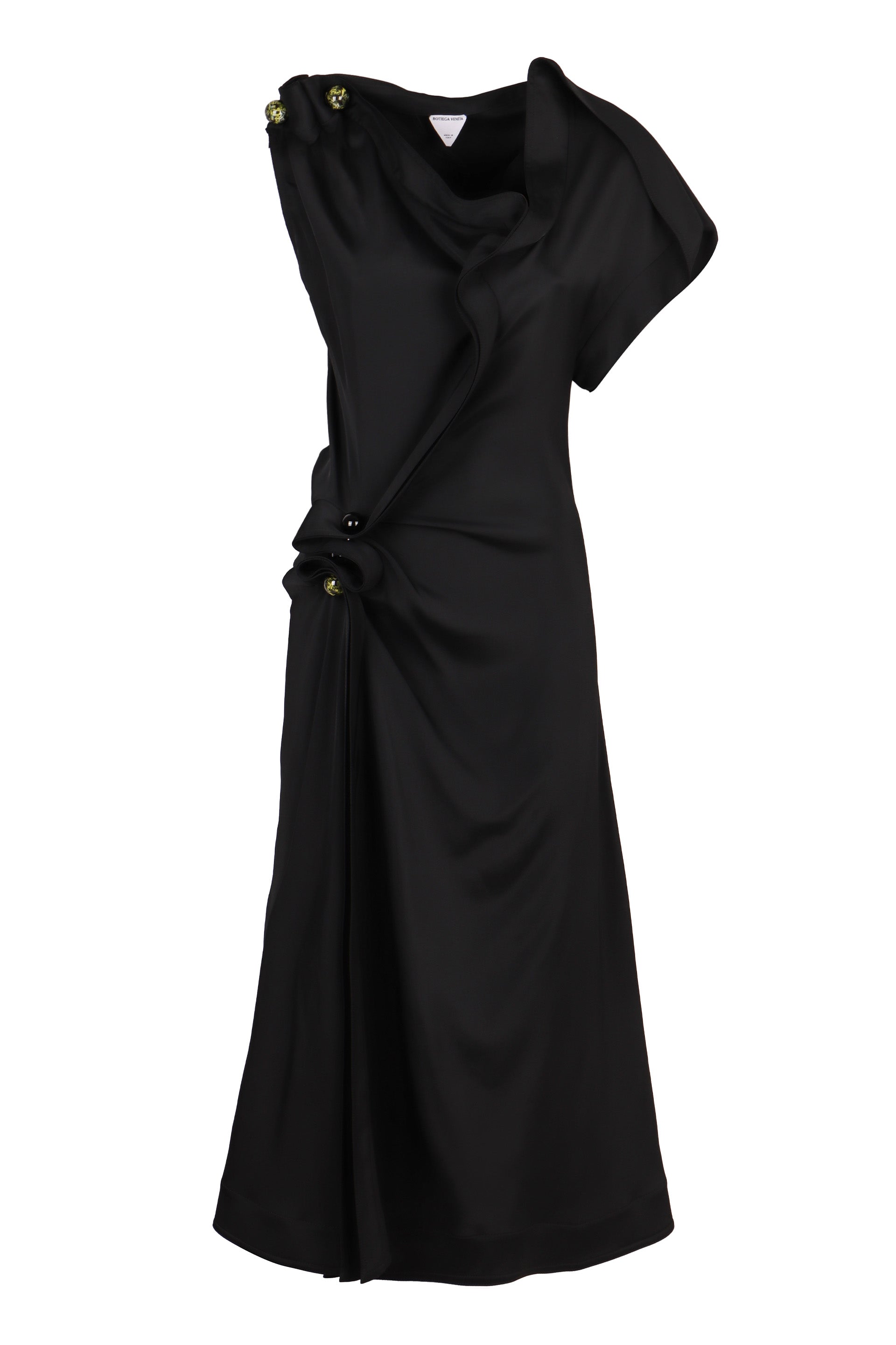 BOTTEGA VENETA Viscose Dress with Embellished Buttons - FW24 Collection