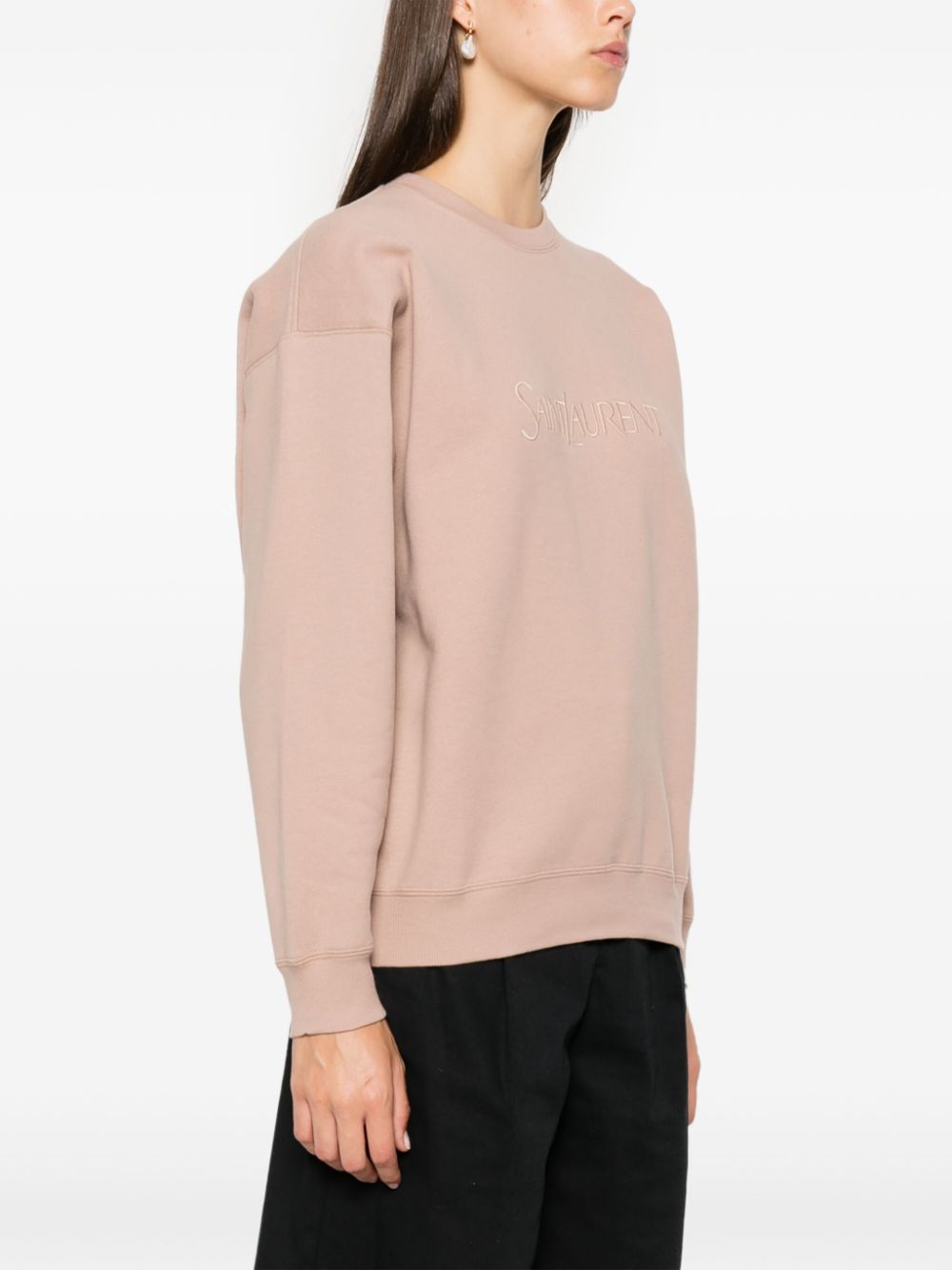SAINT LAURENT Cotton Crew Neck Sweatshirt for Women