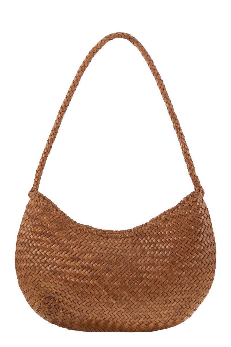 DRAGON Mini Woven Leather Handbag