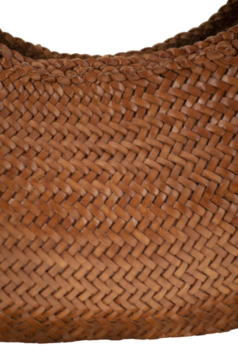 DRAGON Mini Woven Leather Handbag