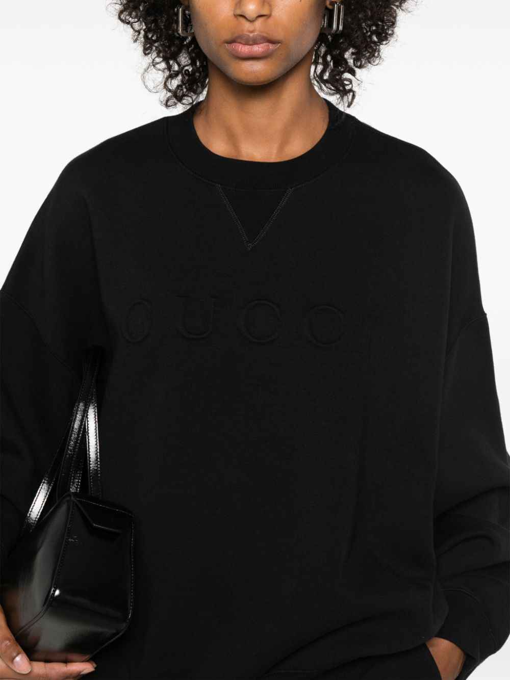 GUCCI Embroidered Logo Cotton Sweatshirt for Women - FW24