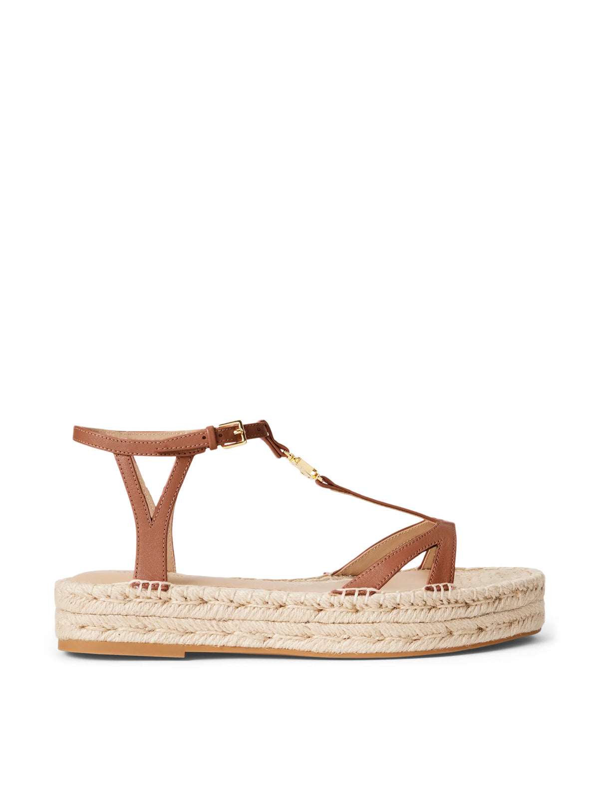RALPH LAUREN Payton Espadrilles Sandals with 3 cm Logo Heel