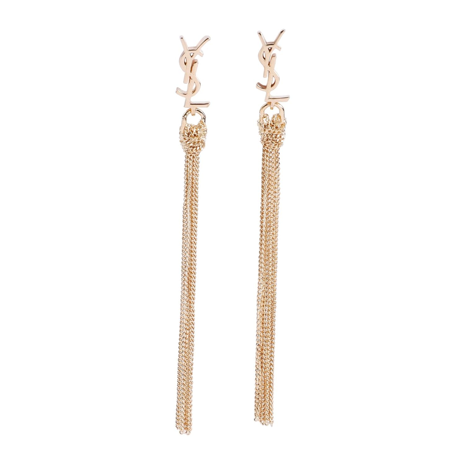 SAINT LAURENT Gold Plated Brass Earrings for Women