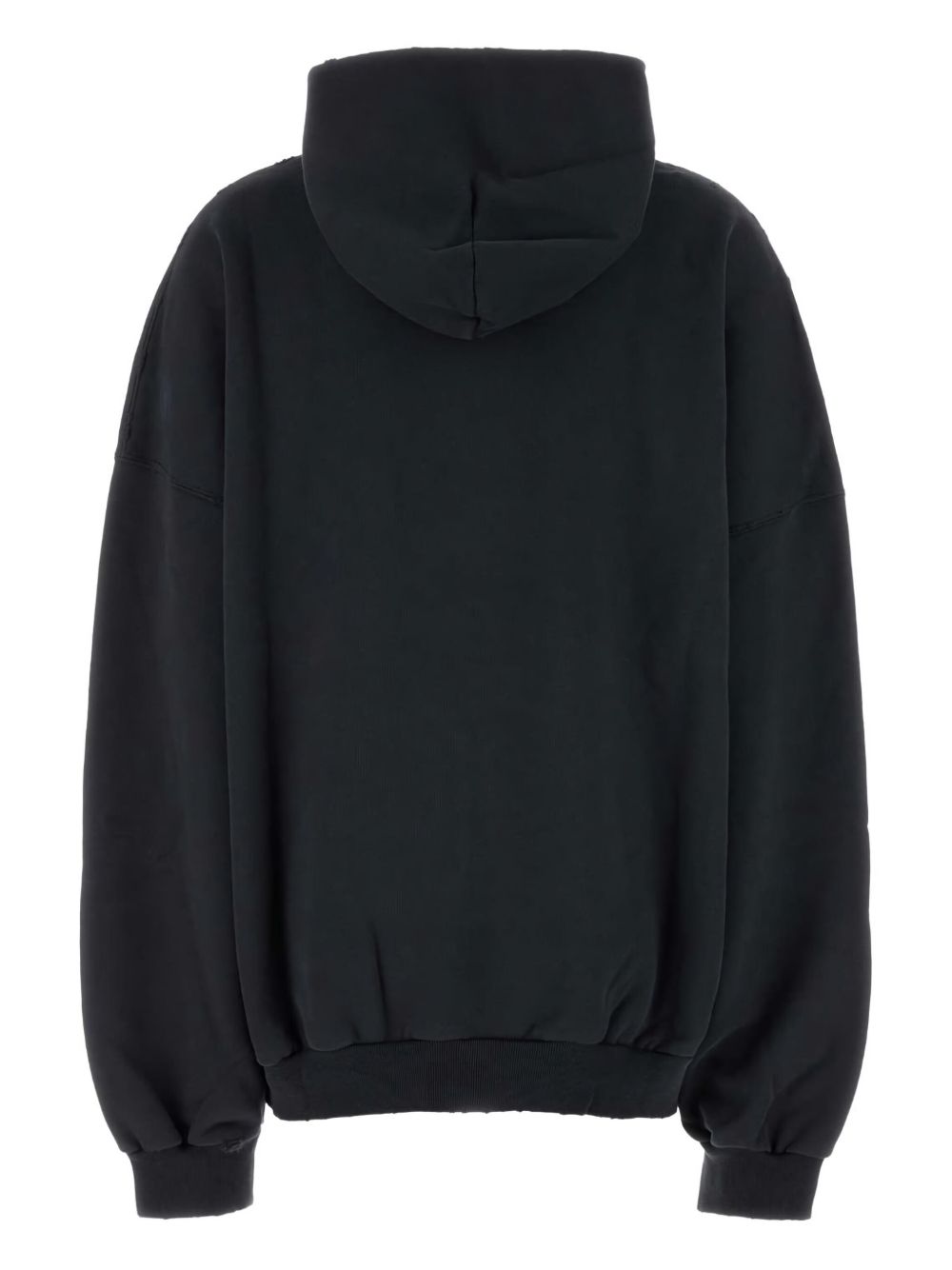 BALENCIAGA Optical Cotton Hoodie with Front Pouch Pocket