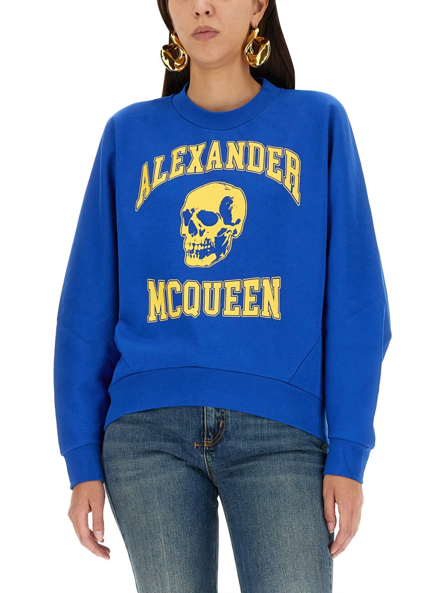 ALEXANDER McQUEEN Varsity Skull Sweatshirt - Women’s Regular Fit