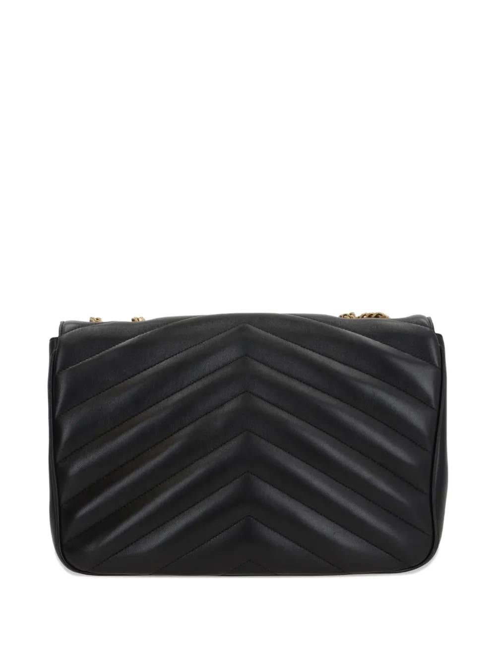 SAINT LAURENT LARGE Quilted Leather Shoulder Handbag