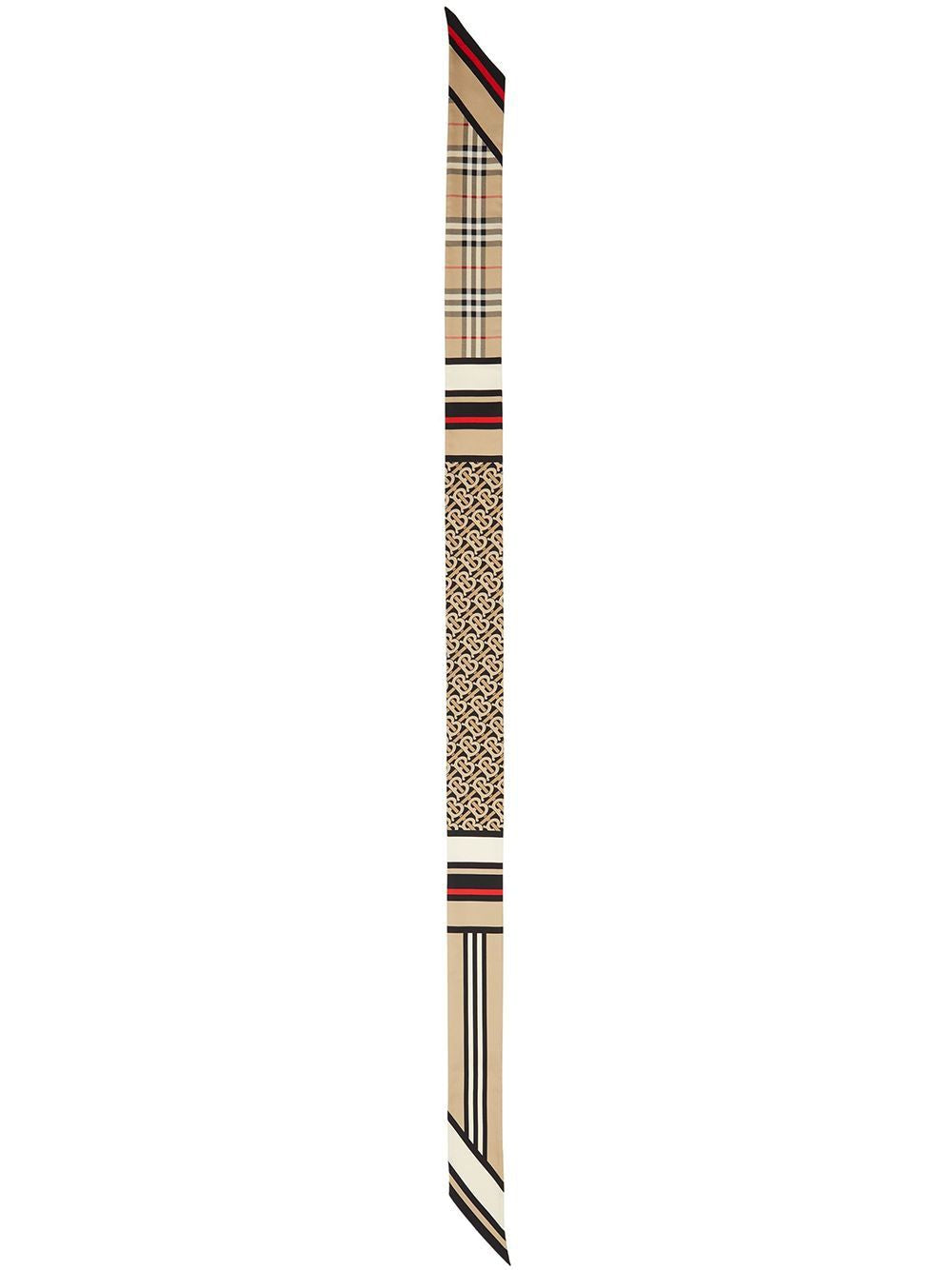 BURBERRY Printed Silk Scarf - 180x8 cm