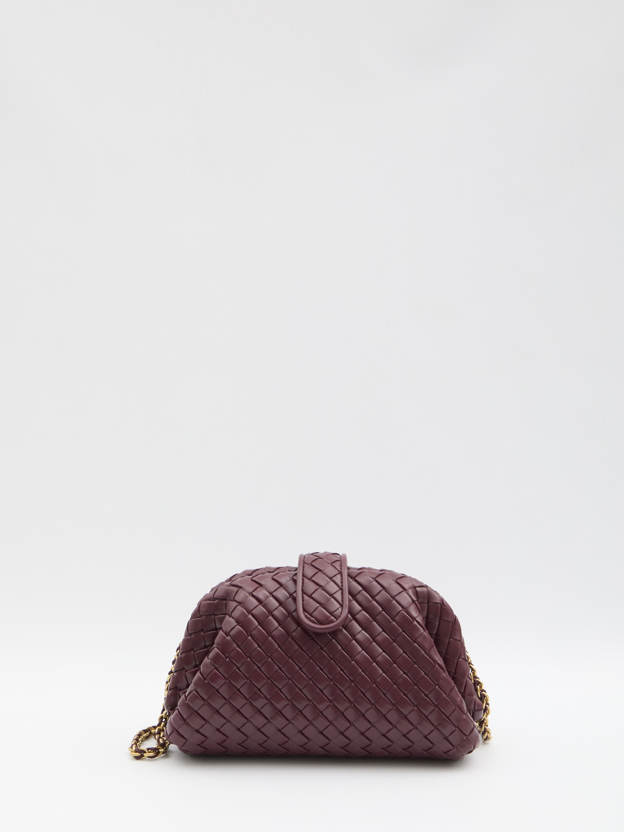 BOTTEGA VENETA Mini Clutch with Braided Metal Chain - 16cm x 25cm x 9cm