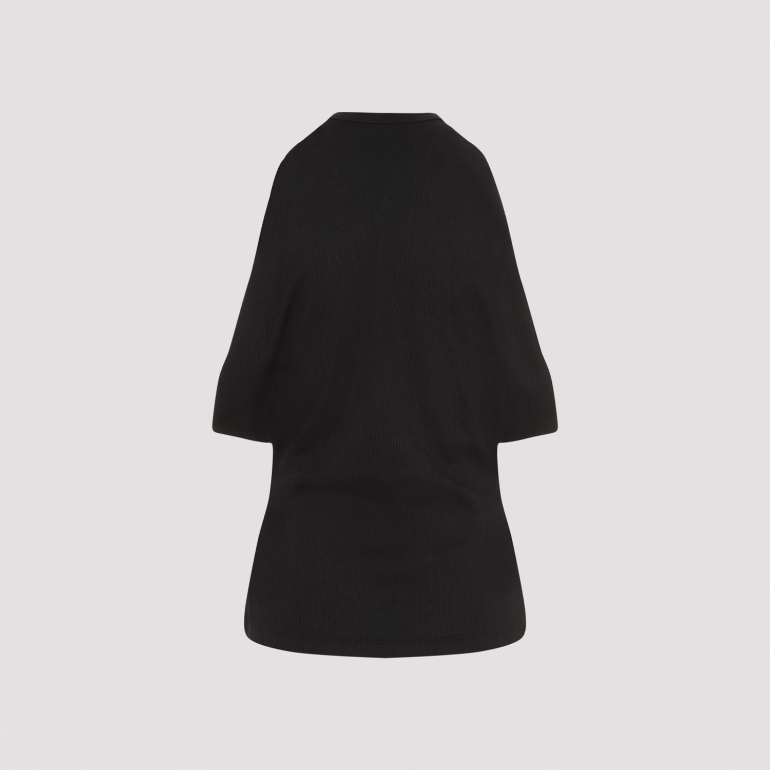 ALEXANDER MCQUEEN Black Stretch Cotton Top for Women