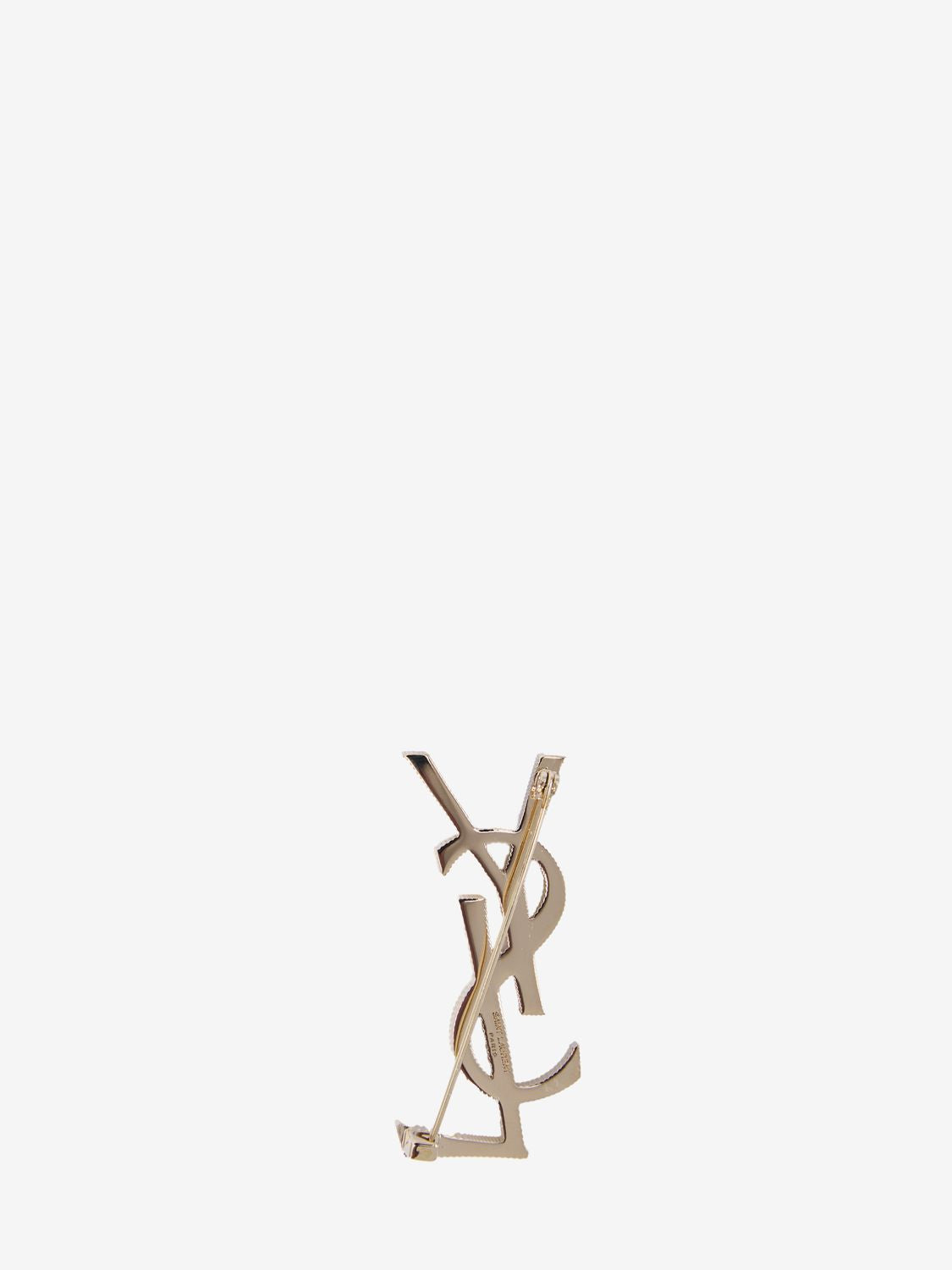 SAINT LAURENT Cord Texture Metal Brooch
