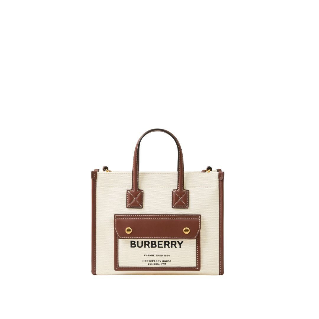 BURBERRY Mini Pocket Detail Tote Handbag