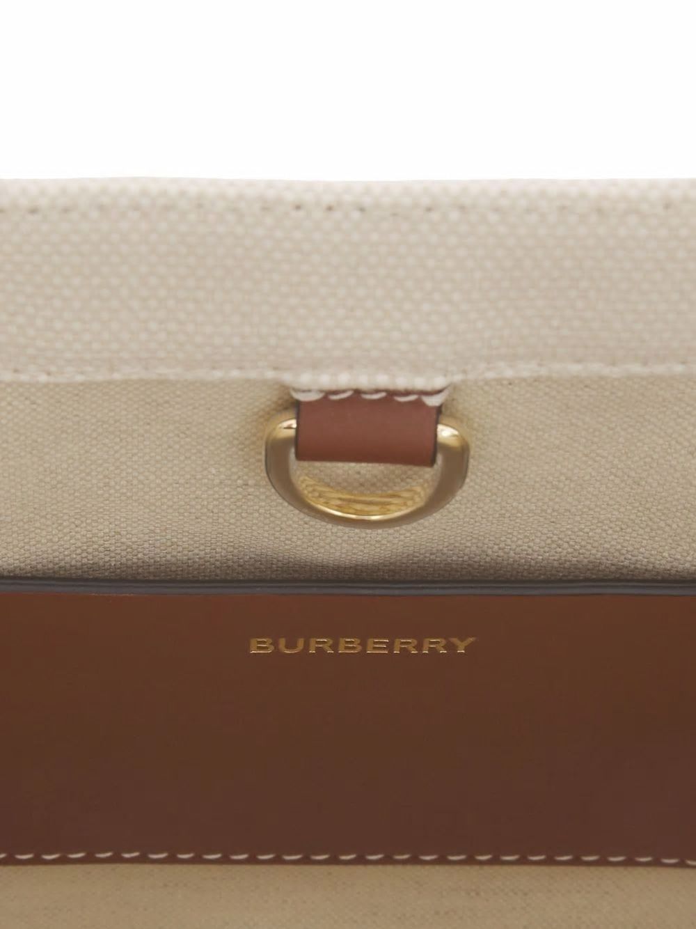 BURBERRY Mini Canvas Tote Handbag