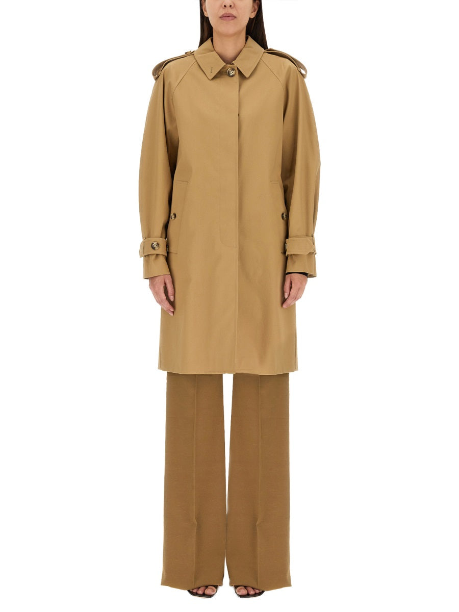 SPORTMAX Elegant Regular Fit Trench Jacket with Buttons