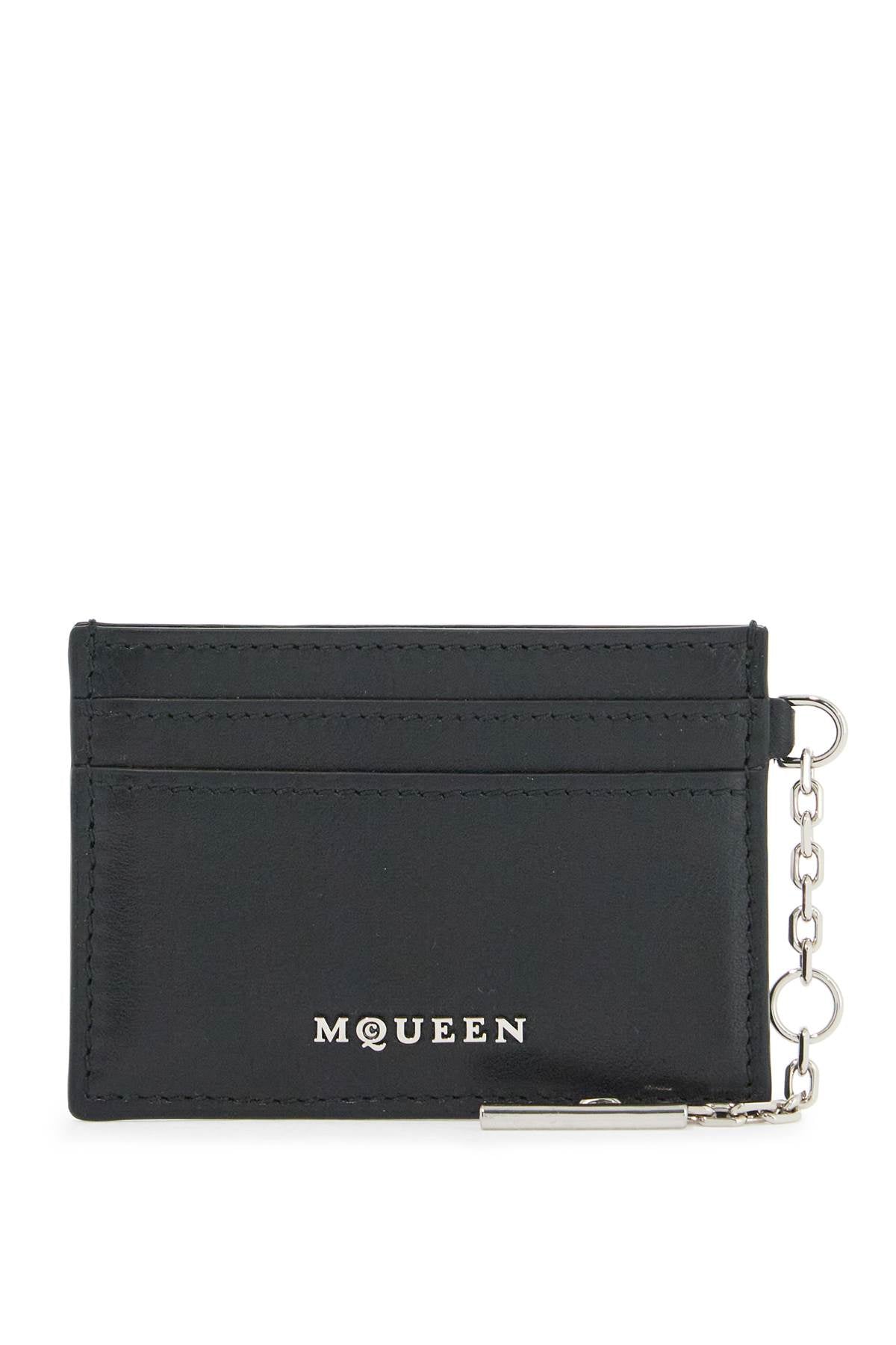 ALEXANDER MCQUEEN Mini Leather Sling Card Holder
