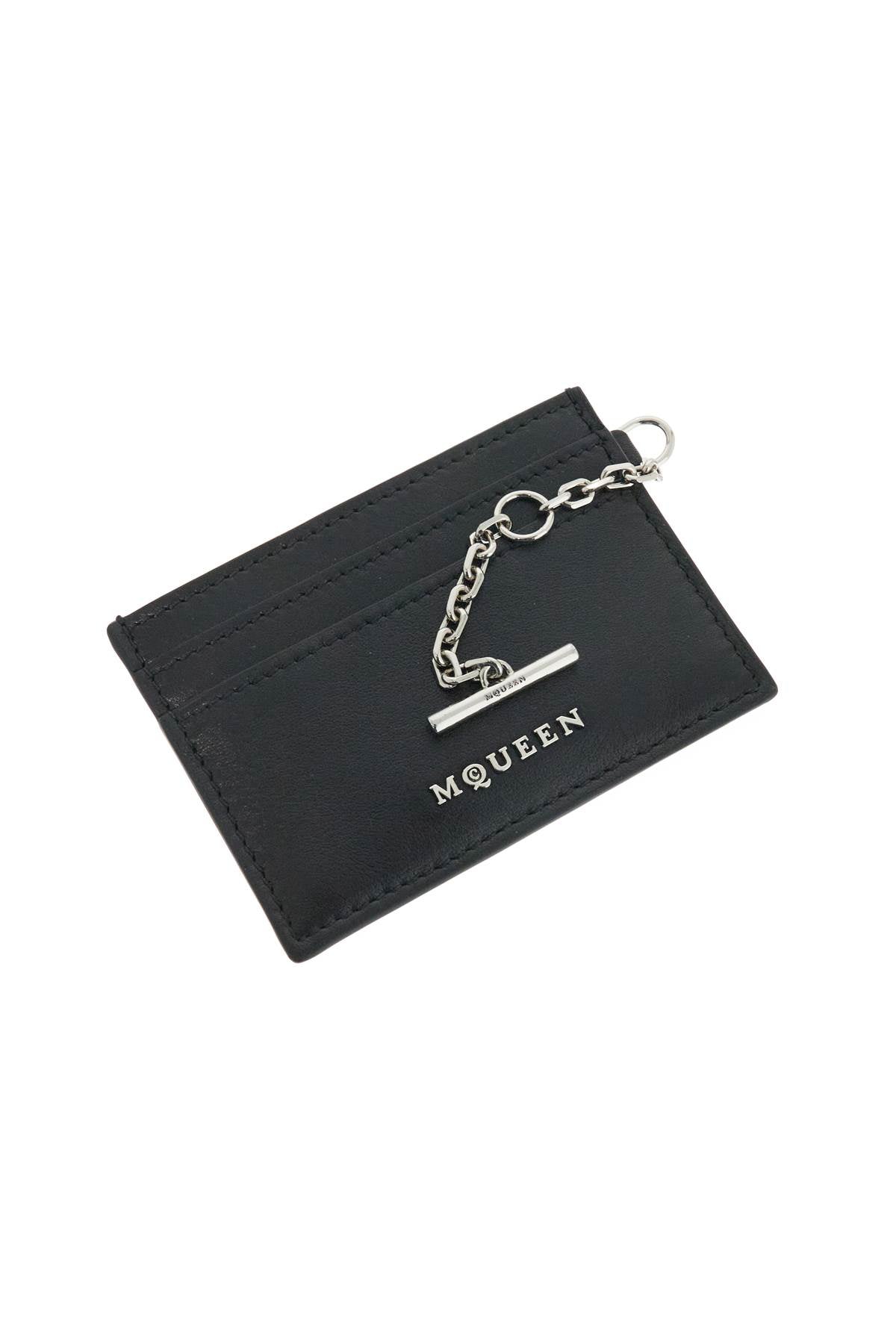 ALEXANDER MCQUEEN Mini Leather Sling Card Holder