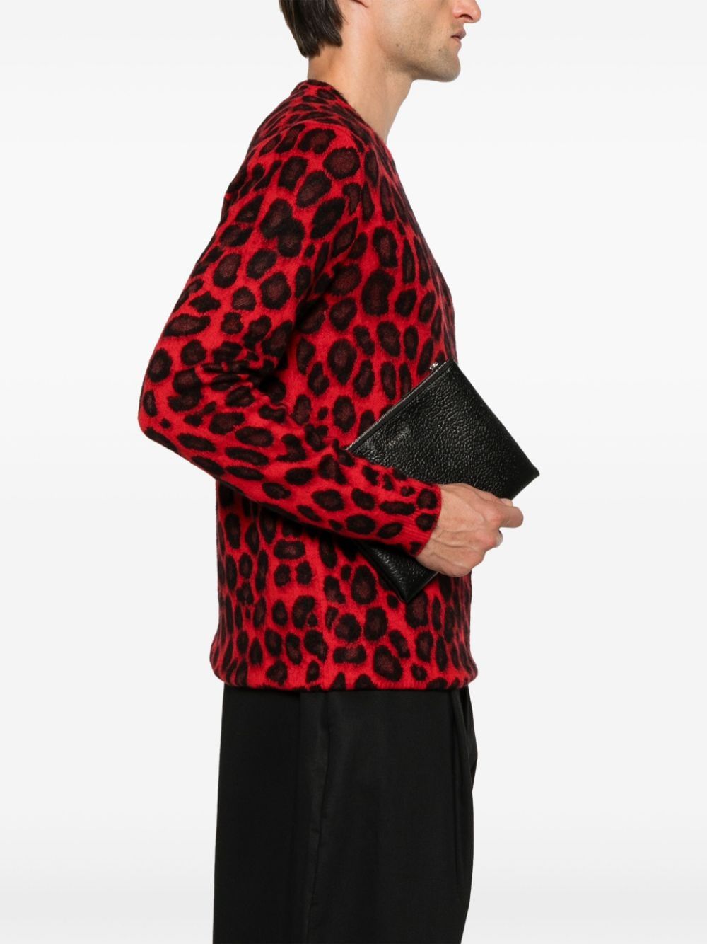 ALEXANDER MCQUEEN Cross-Bar Zip Mini Pouch Handbag