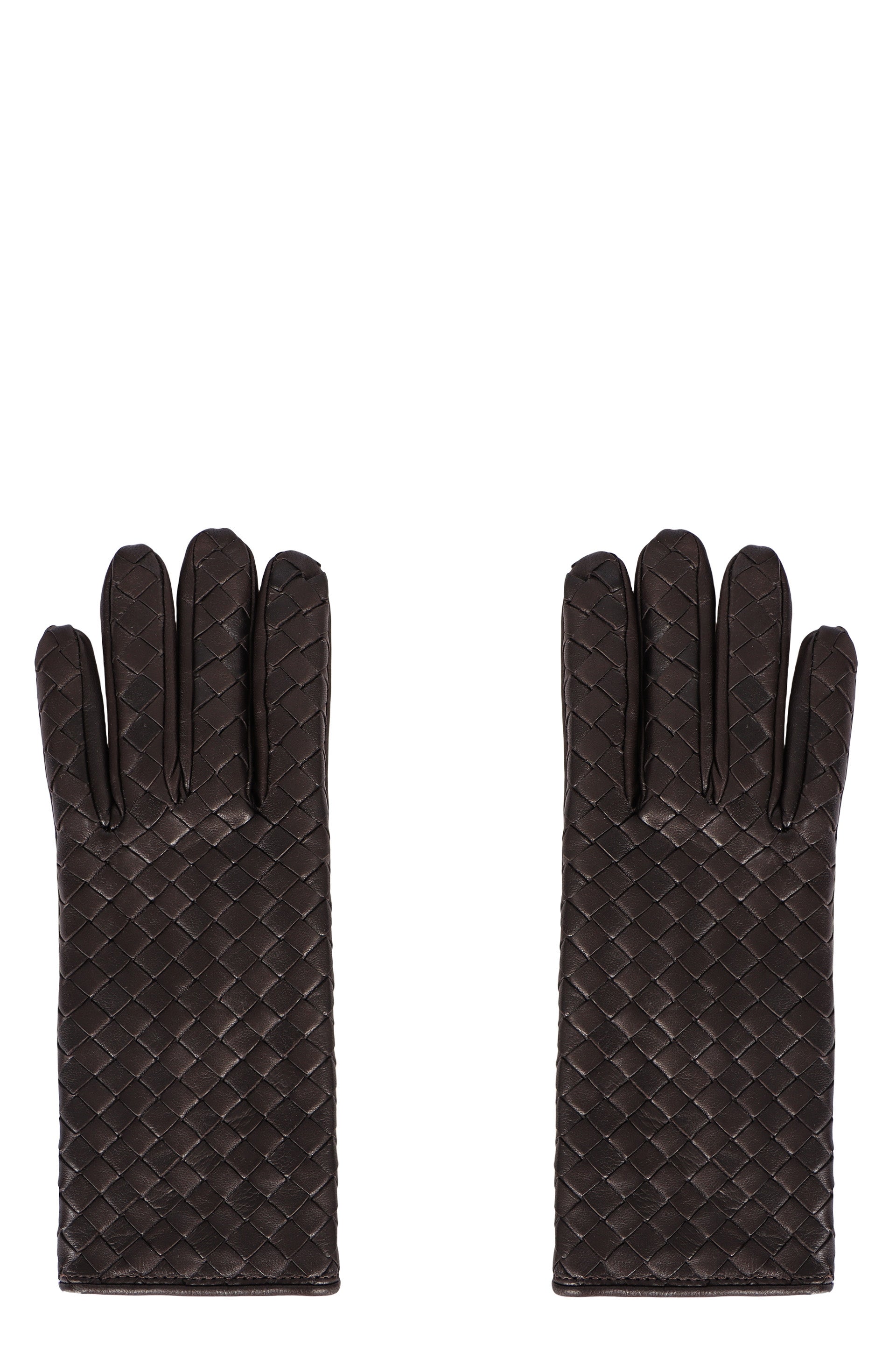 BOTTEGA VENETA Woven Leather Gloves - Size 6-8
