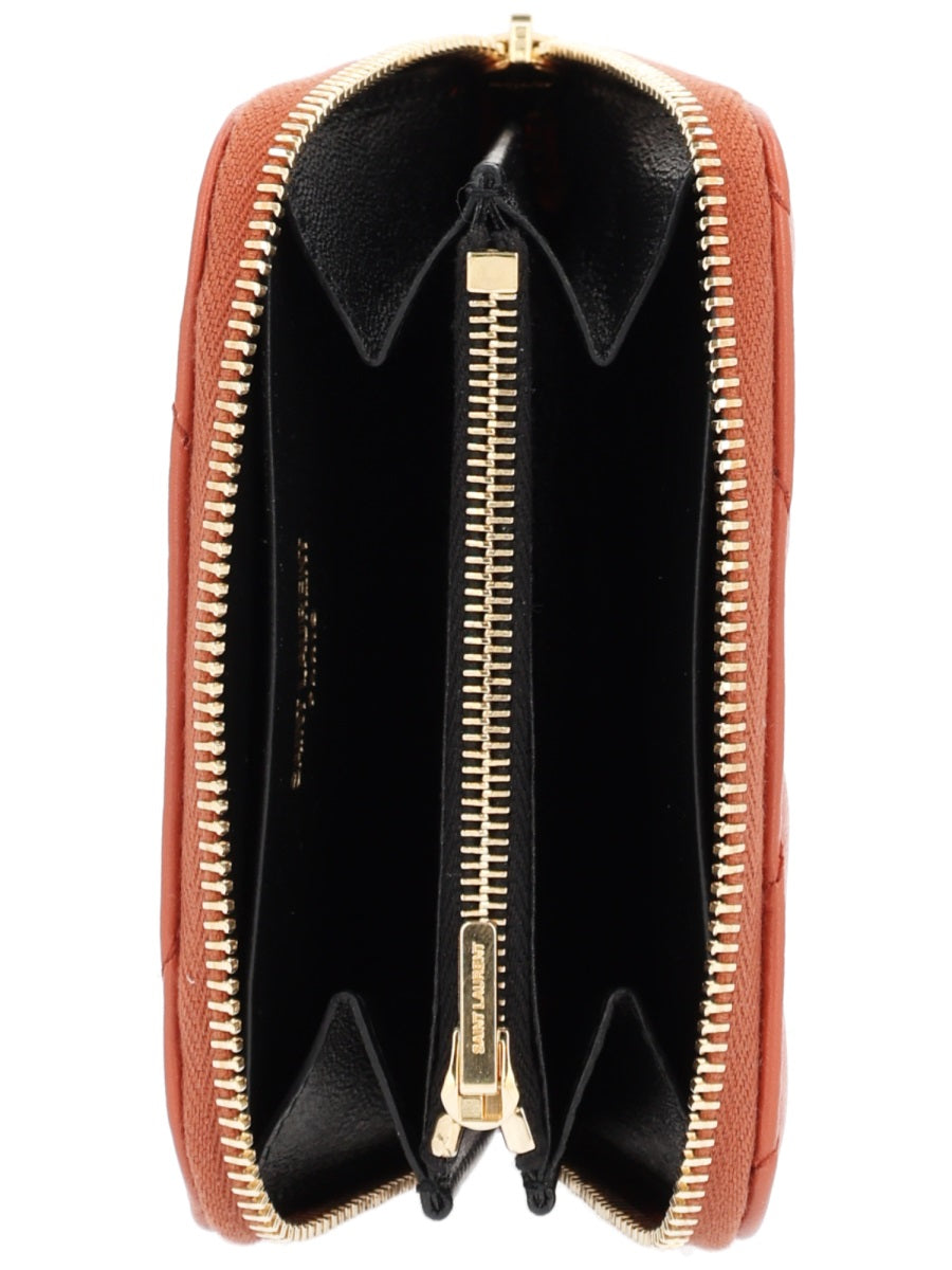 SAINT LAURENT Mini Leather Coin Purse
