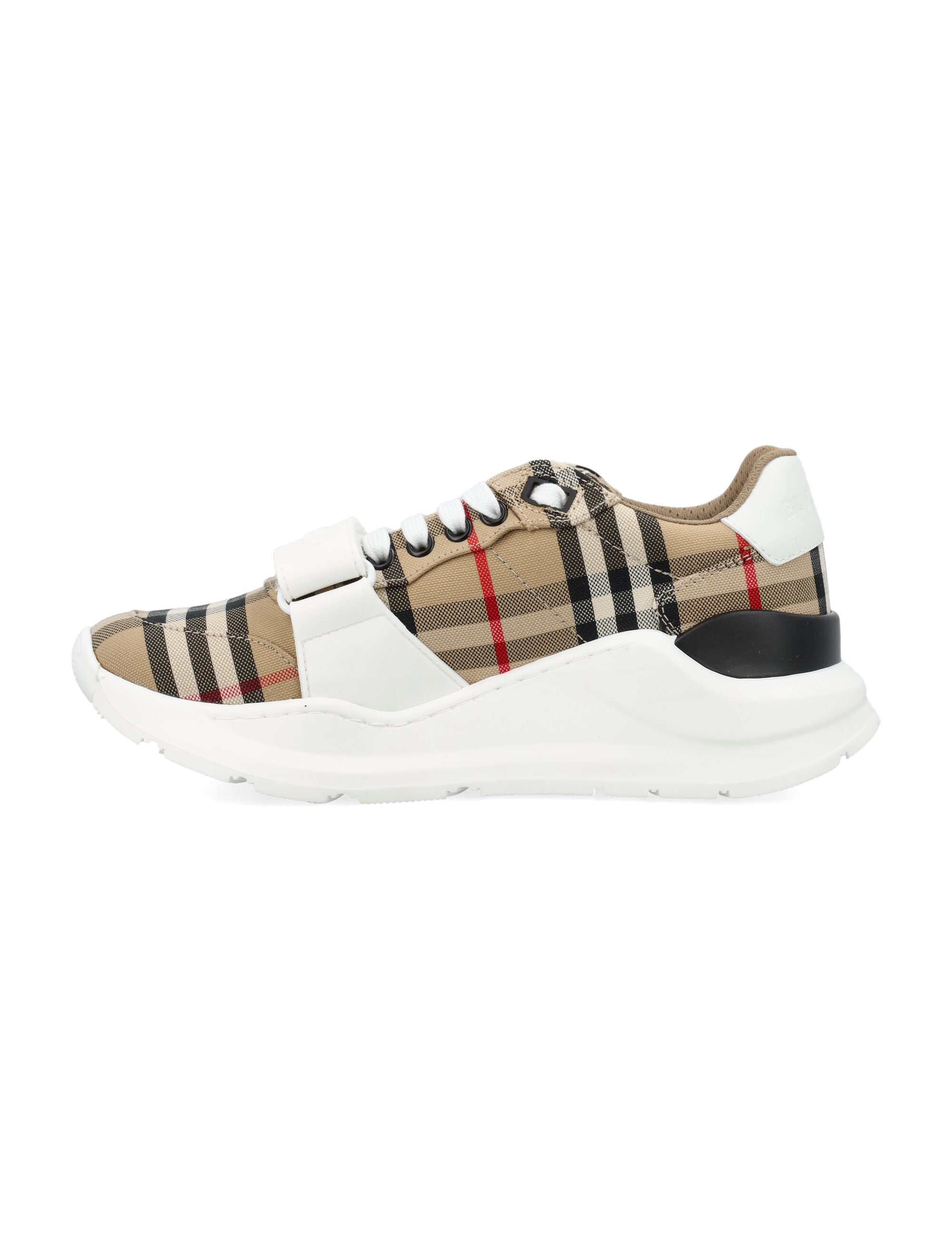BURBERRY Check Pattern Lace-Up Sneakers for Men