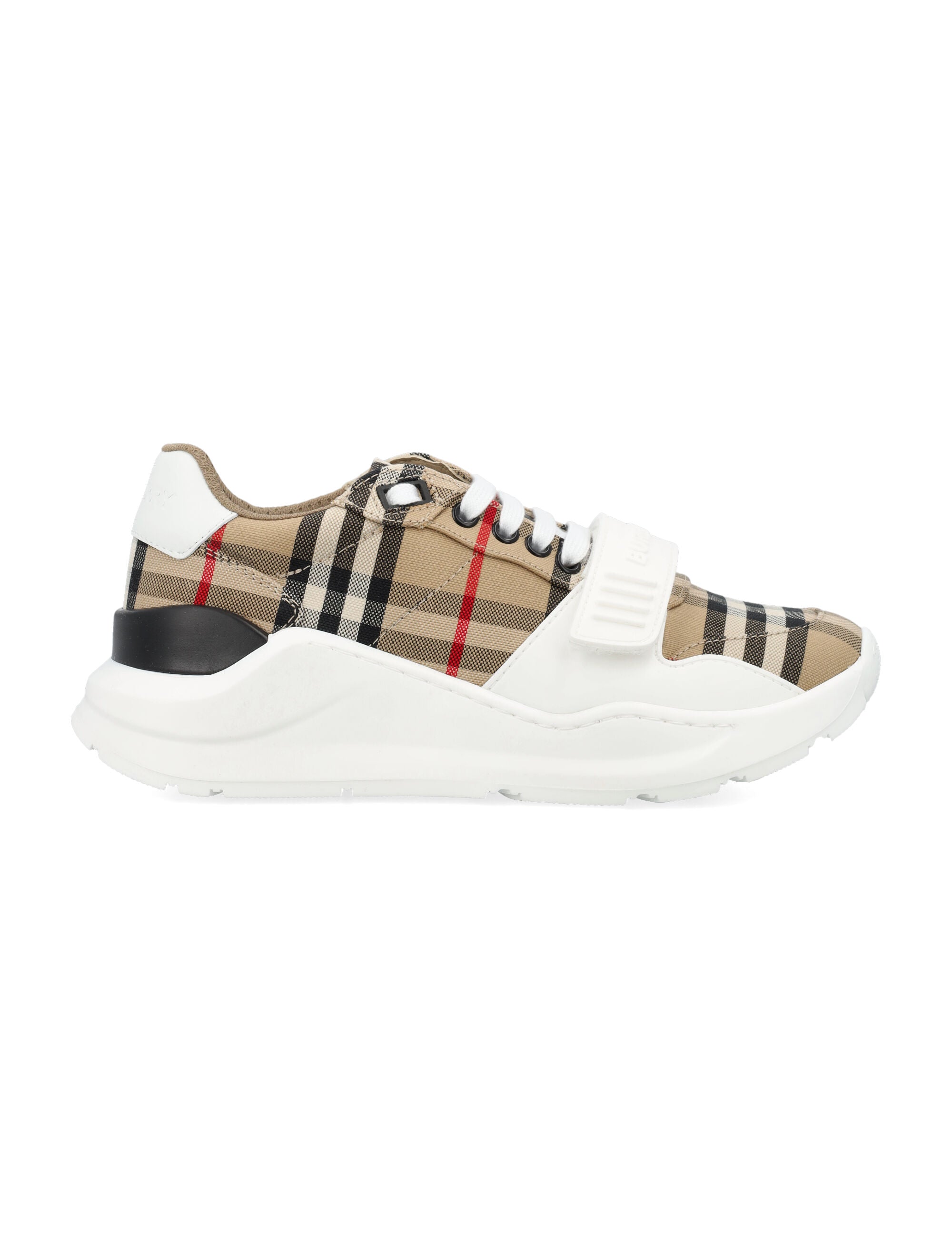 BURBERRY Check Pattern Lace-Up Sneakers for Men