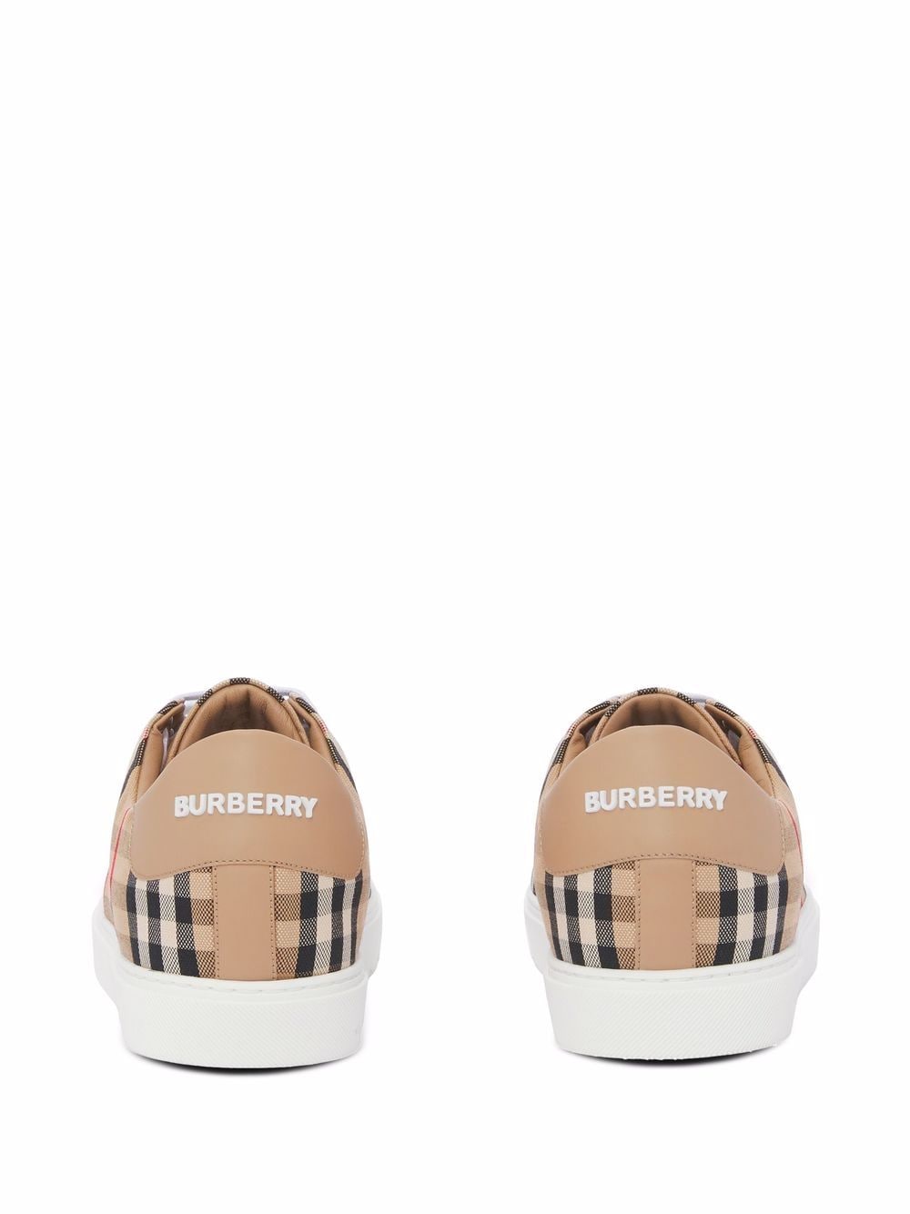 BURBERRY Checked Embroidered Canvas Sneakers for Women