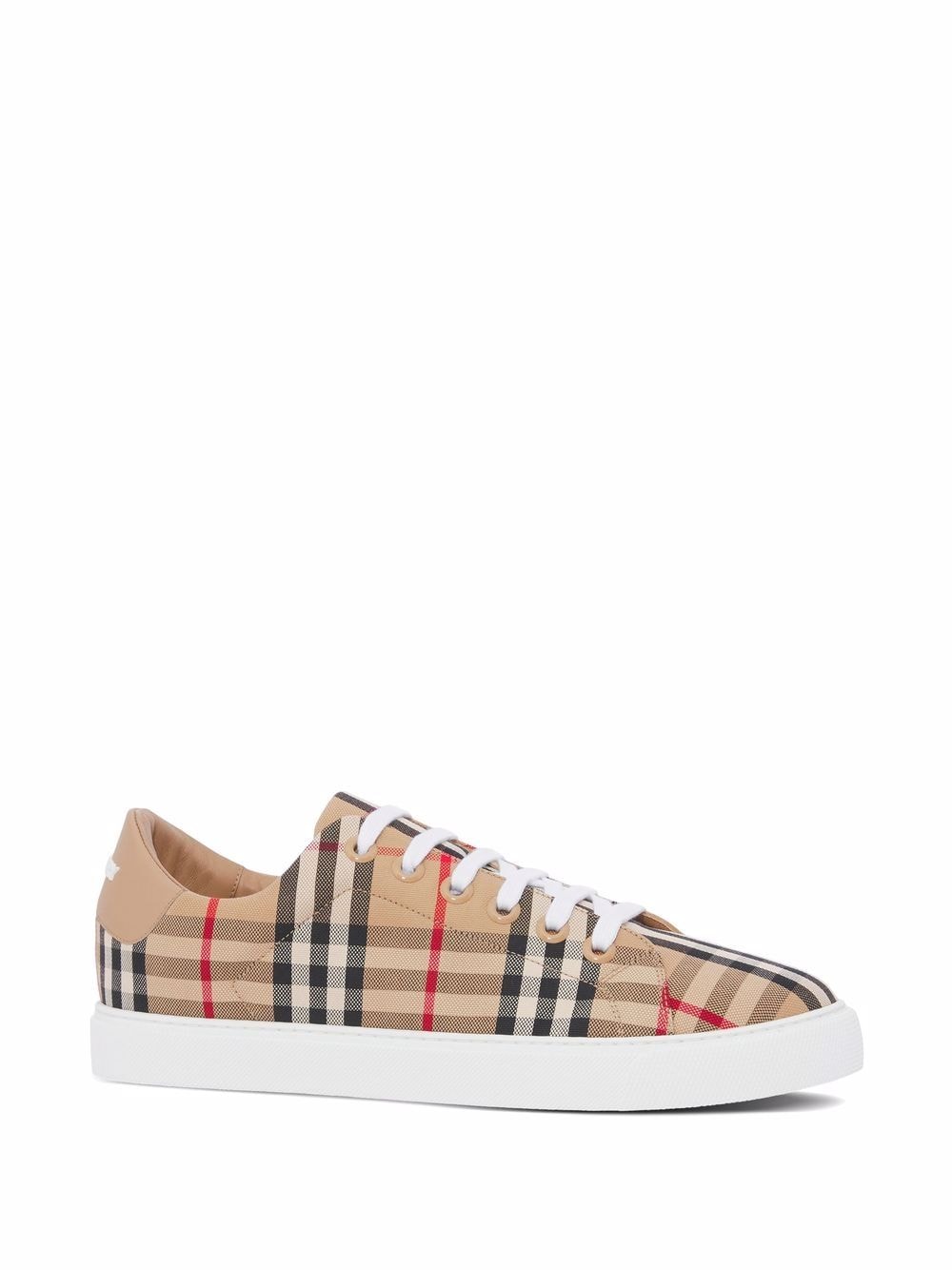 BURBERRY Checked Embroidered Canvas Sneakers for Women