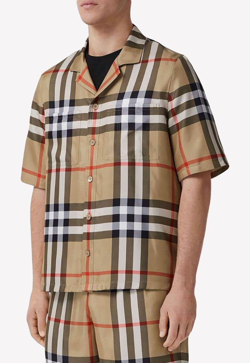 BURBERRY Classic Short Sleeve Silk Shirt