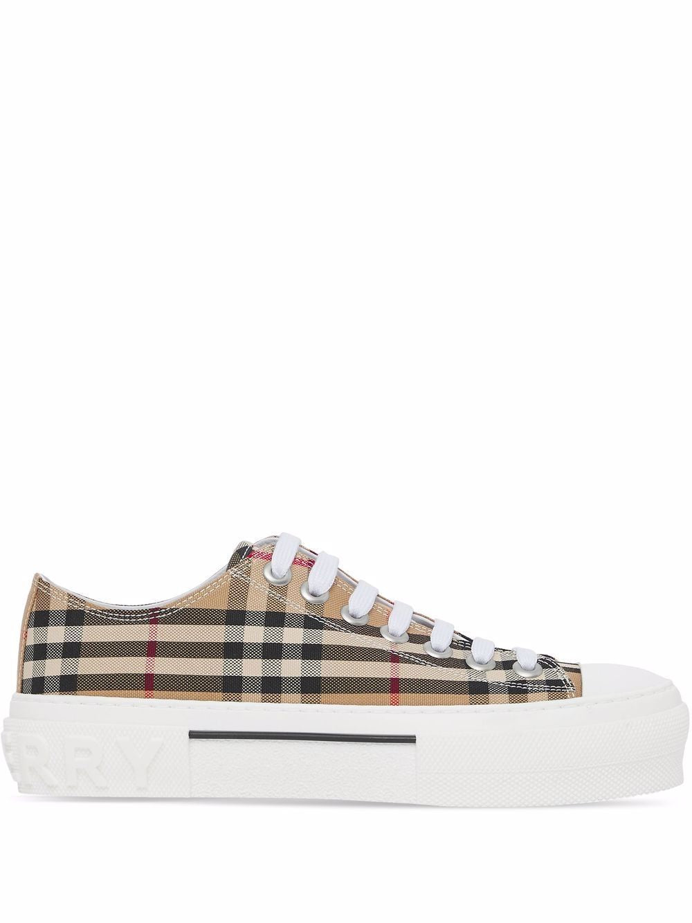 BURBERRY Check Motif Low-Top Sneakers for Women