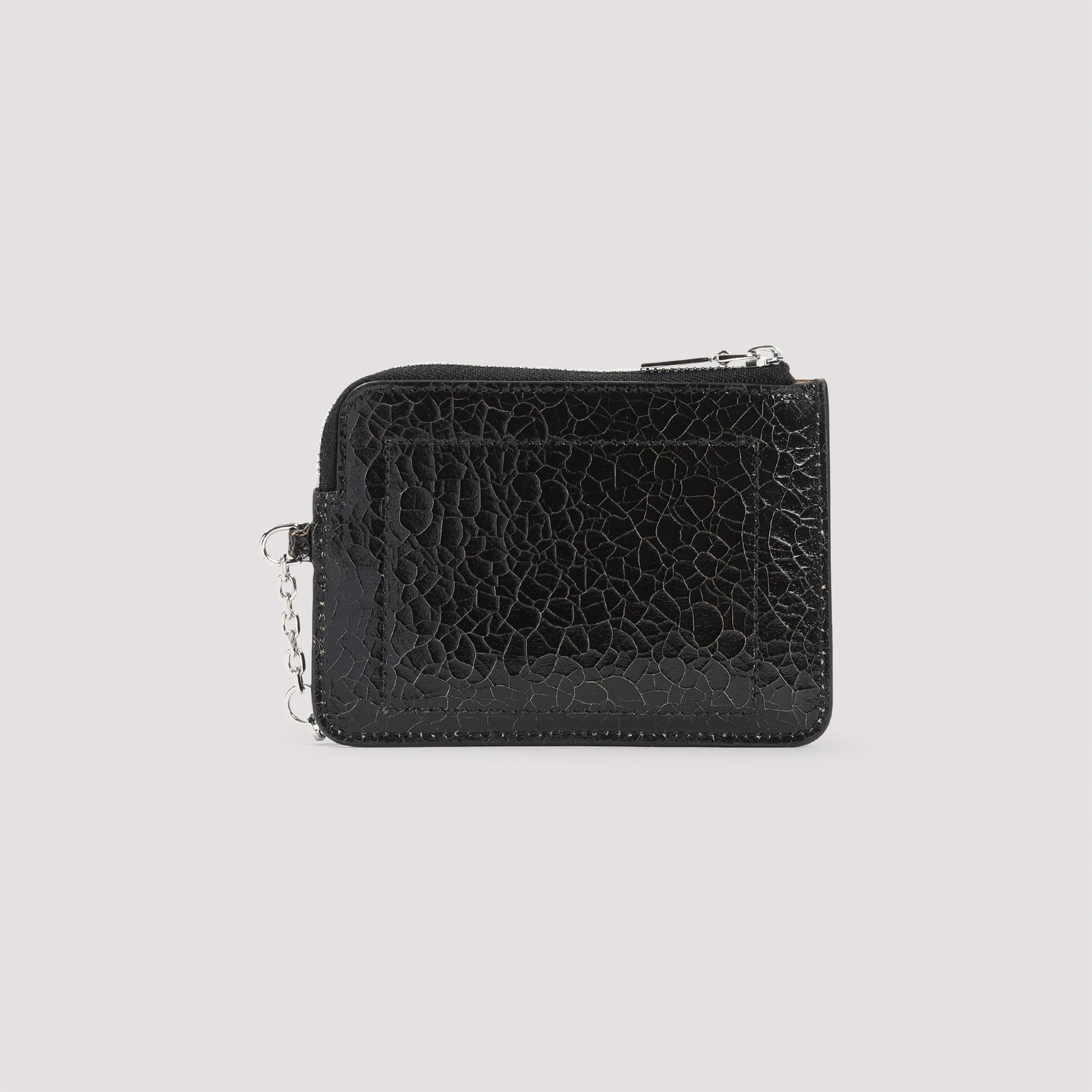 ALEXANDER MCQUEEN Mini Leather Card Holder with Sling Zip Coin Pouch