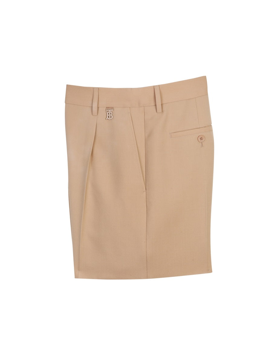 BURBERRY Pleated Women's Mini Shorts