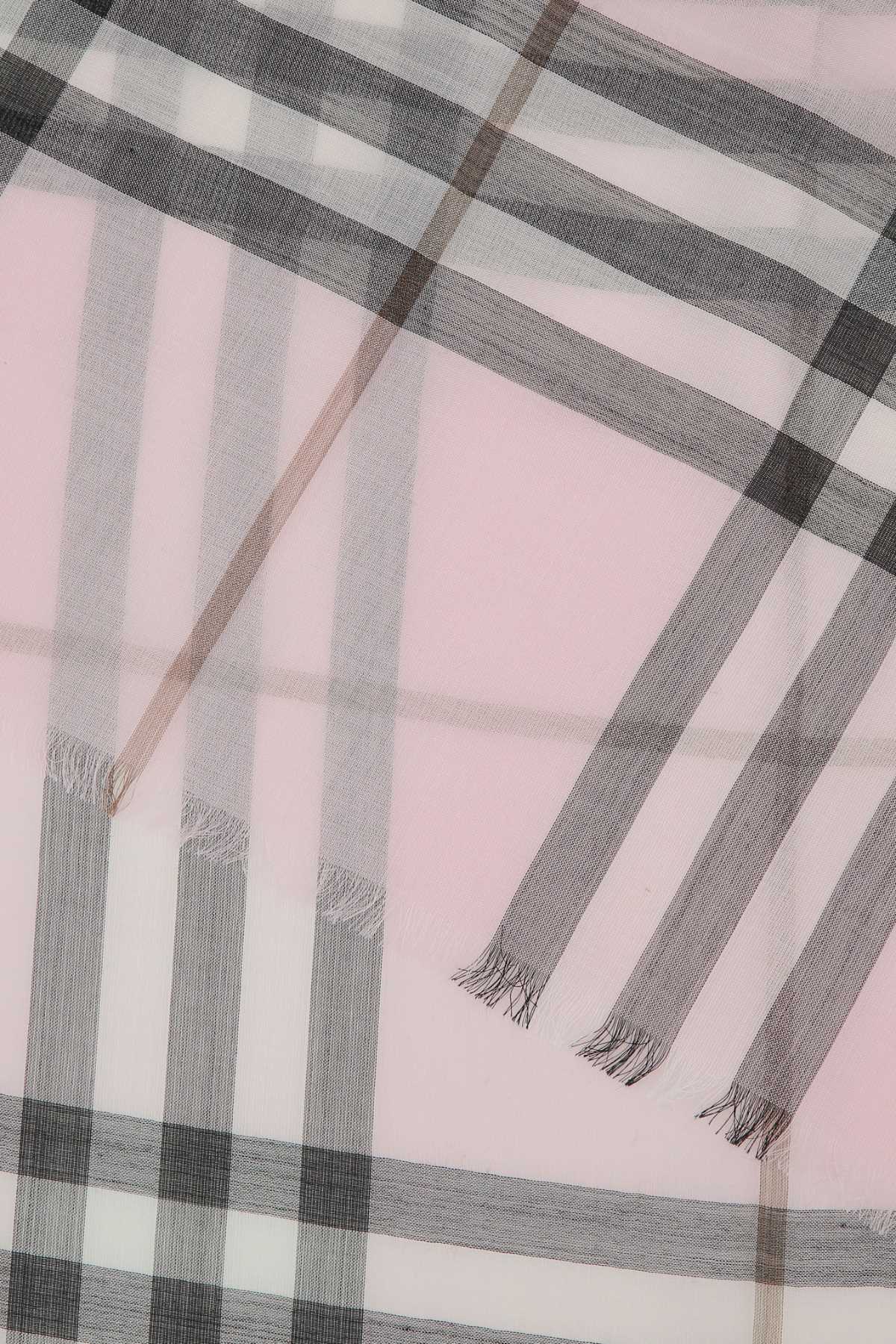 BURBERRY Checked Wool Blend Scarf