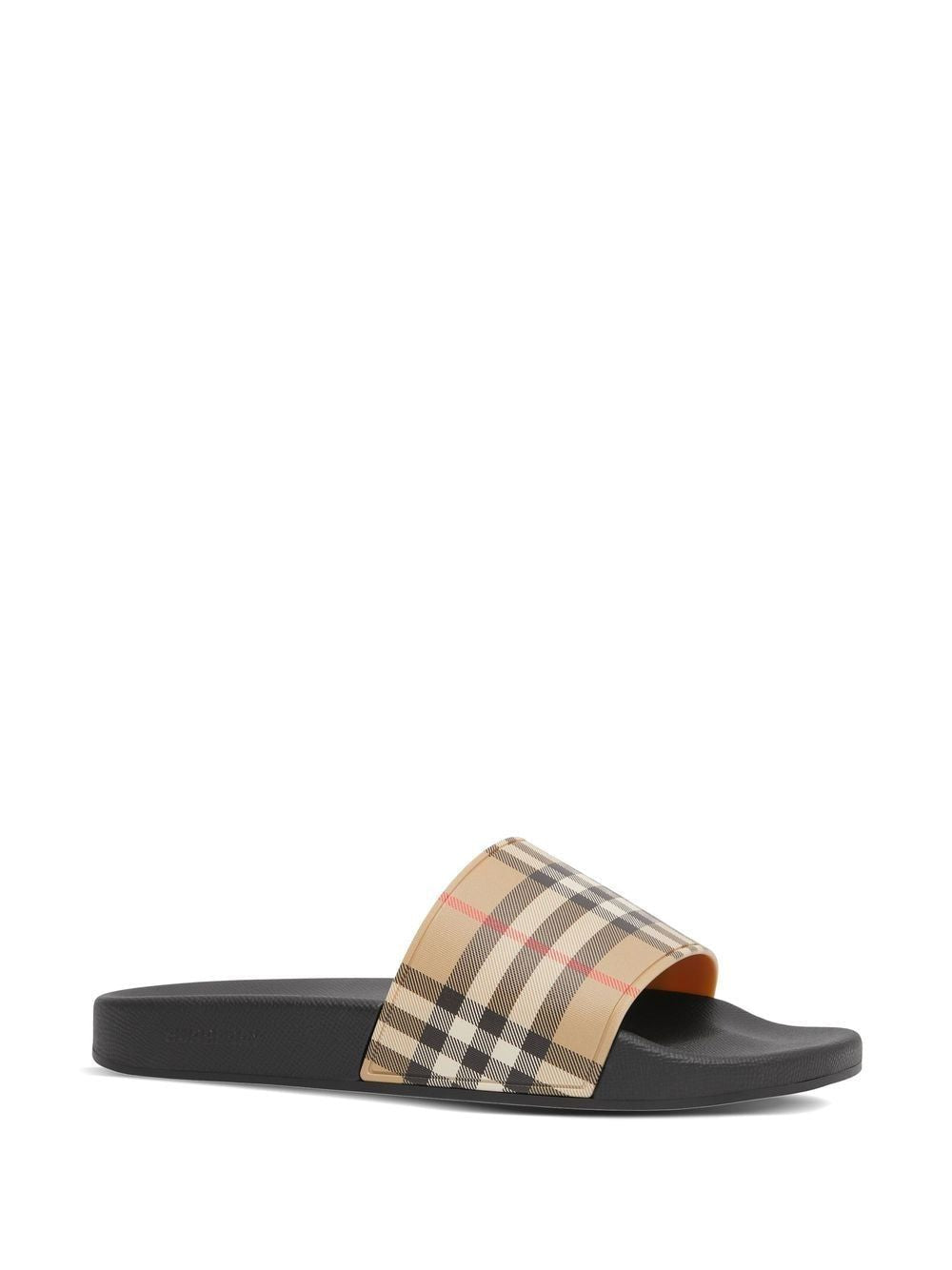 BURBERRY Furley L Chk Slide Sandals for Women - SS23