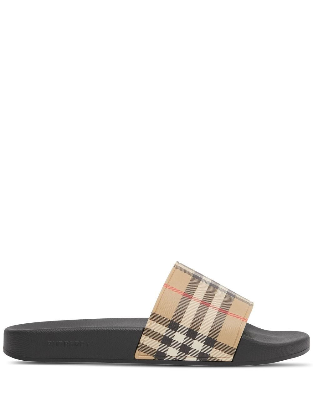 BURBERRY Furley L Chk Slide Sandals for Women - SS23