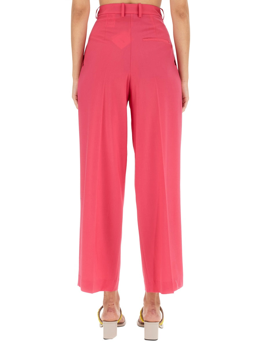 ALYSI Regular Fit Wool Trousers