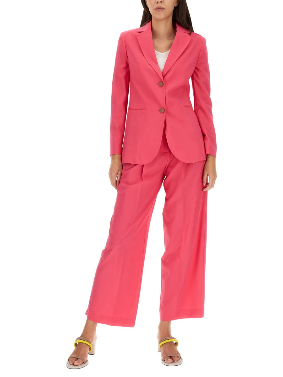 ALYSI Regular Fit Wool Trousers