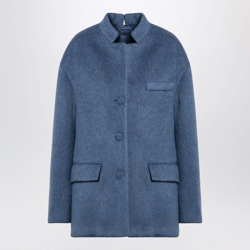 GUCCI Wool Blend Mélange Aviator Jacket for Women