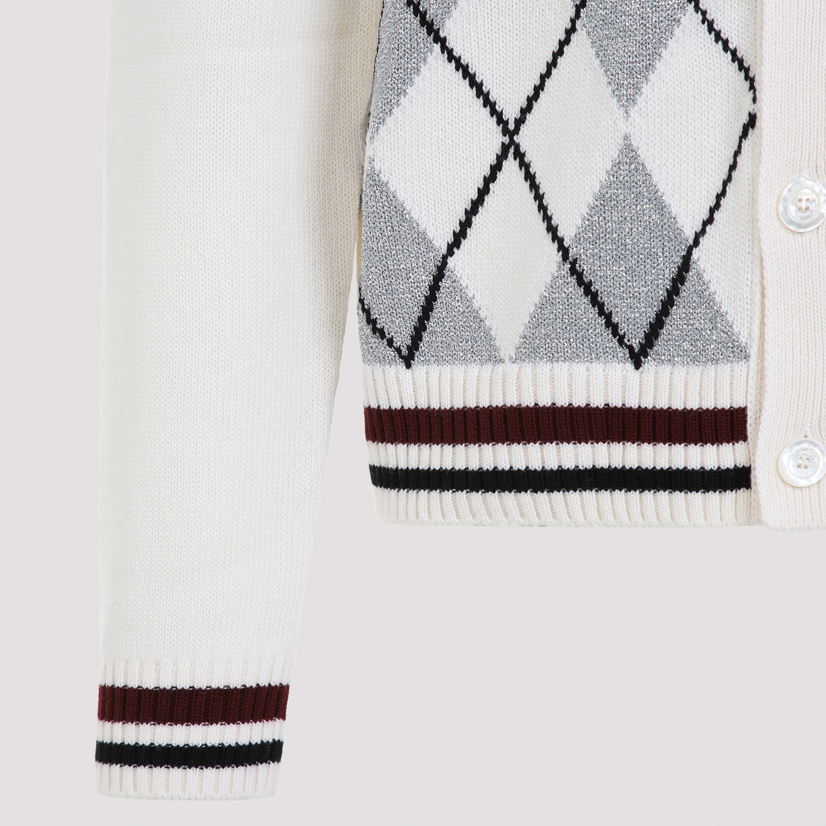 GUCCI Argyle Lurex Cardigan for Men