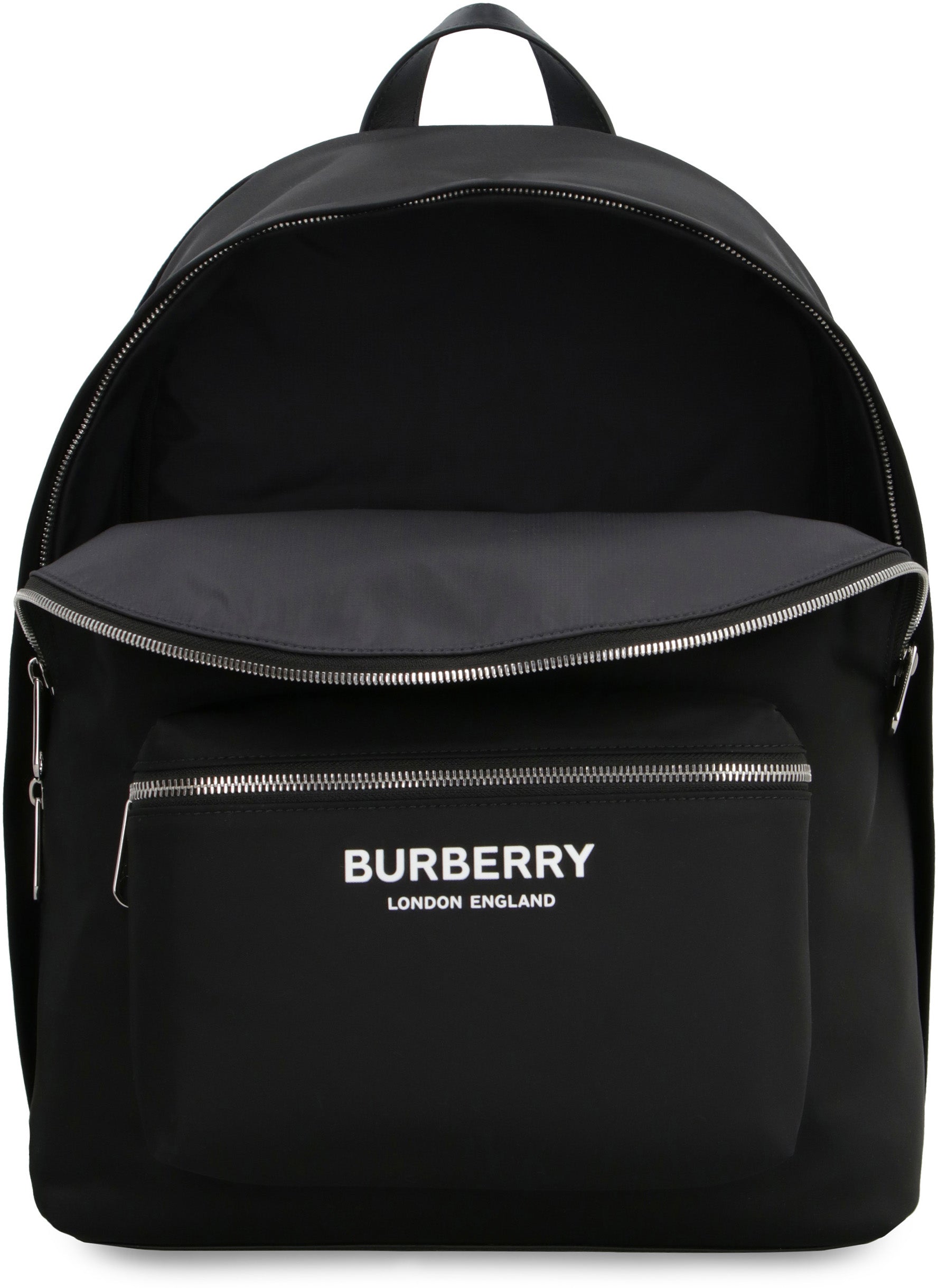 BURBERRY Technical Fabric Backpack with Logo - 30.5 cm Width