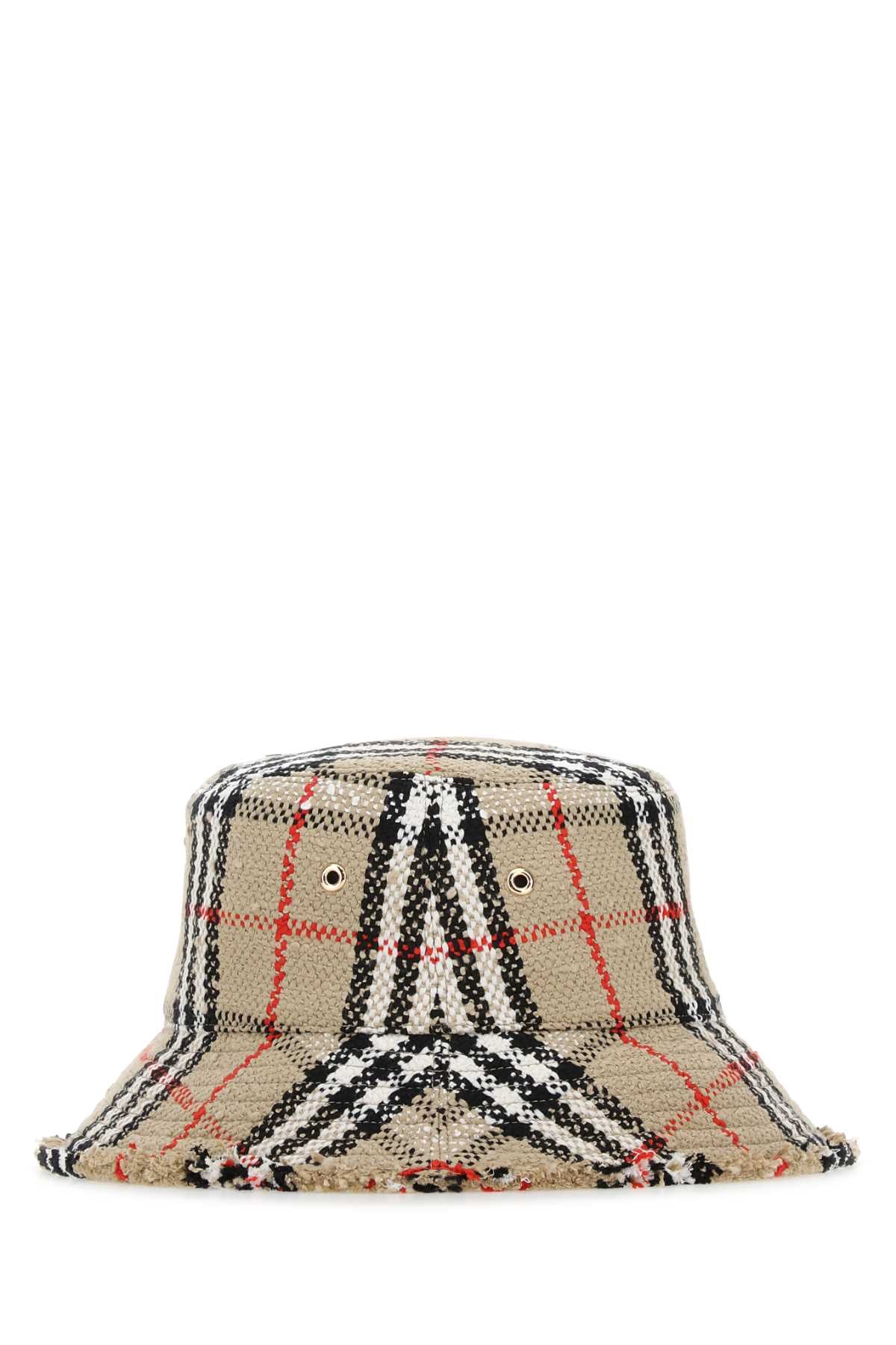 BURBERRY Checked Embroidered Boucle Hat