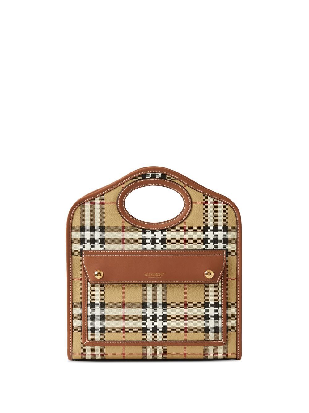 BURBERRY Checked Mini Pocket Handbag