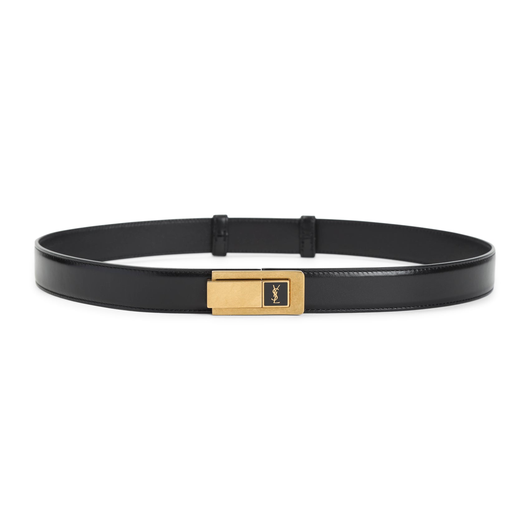 SAINT LAURENT Classic Belt with Charniere Buckle - Adjustable Size