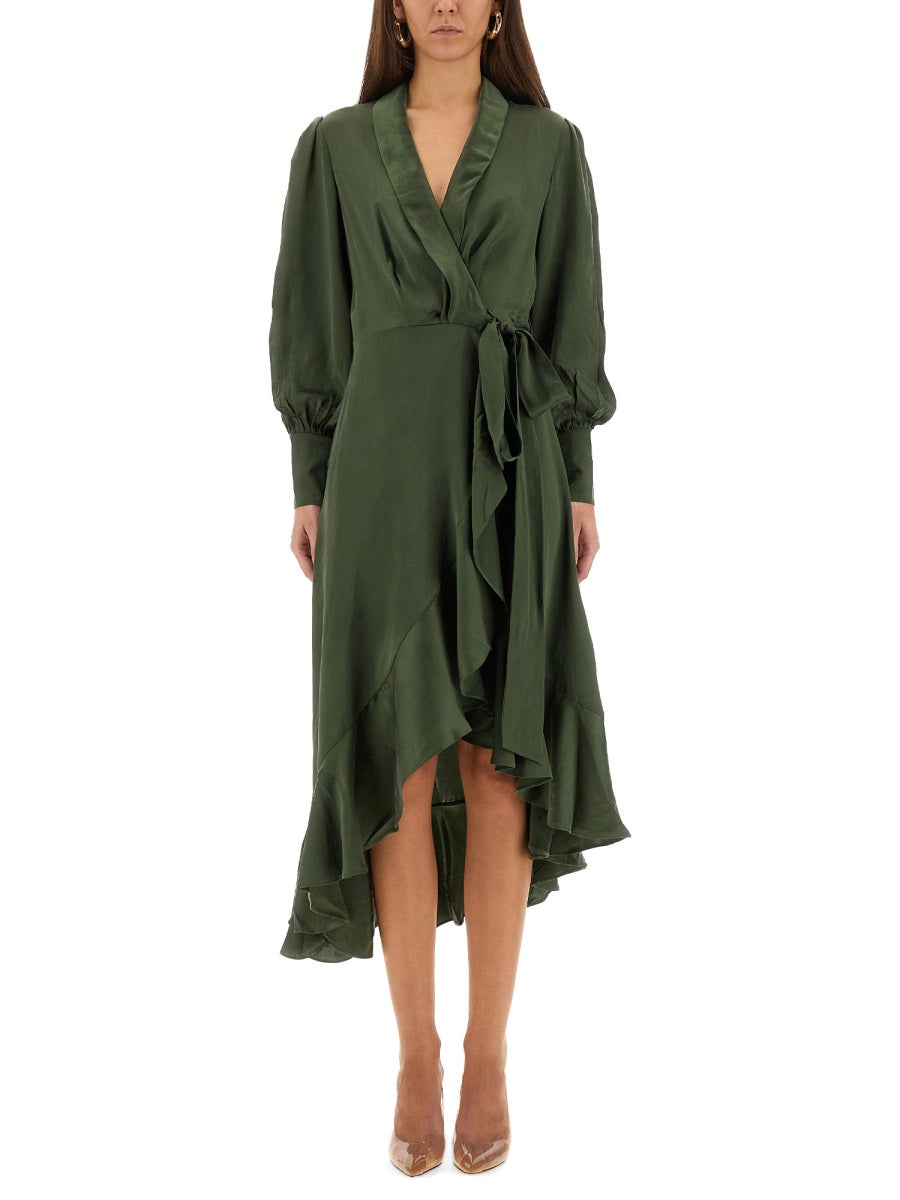 ZIMMERMANN Elegant Wrap Midi Dress - Size 0