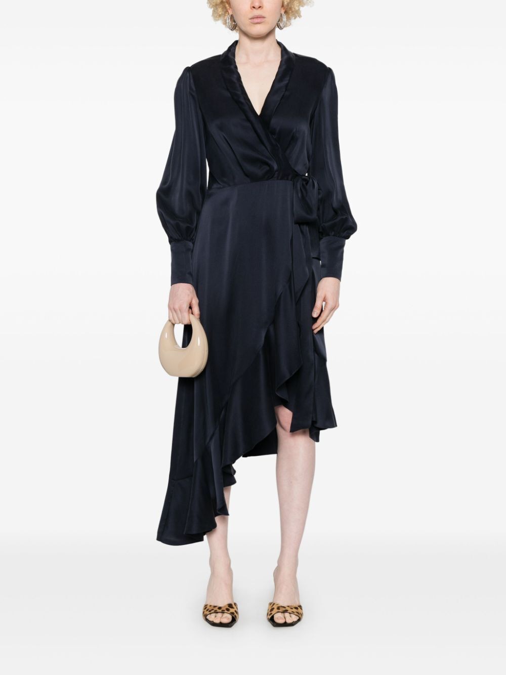 ZIMMERMANN Silk Wrap Midi Dress
