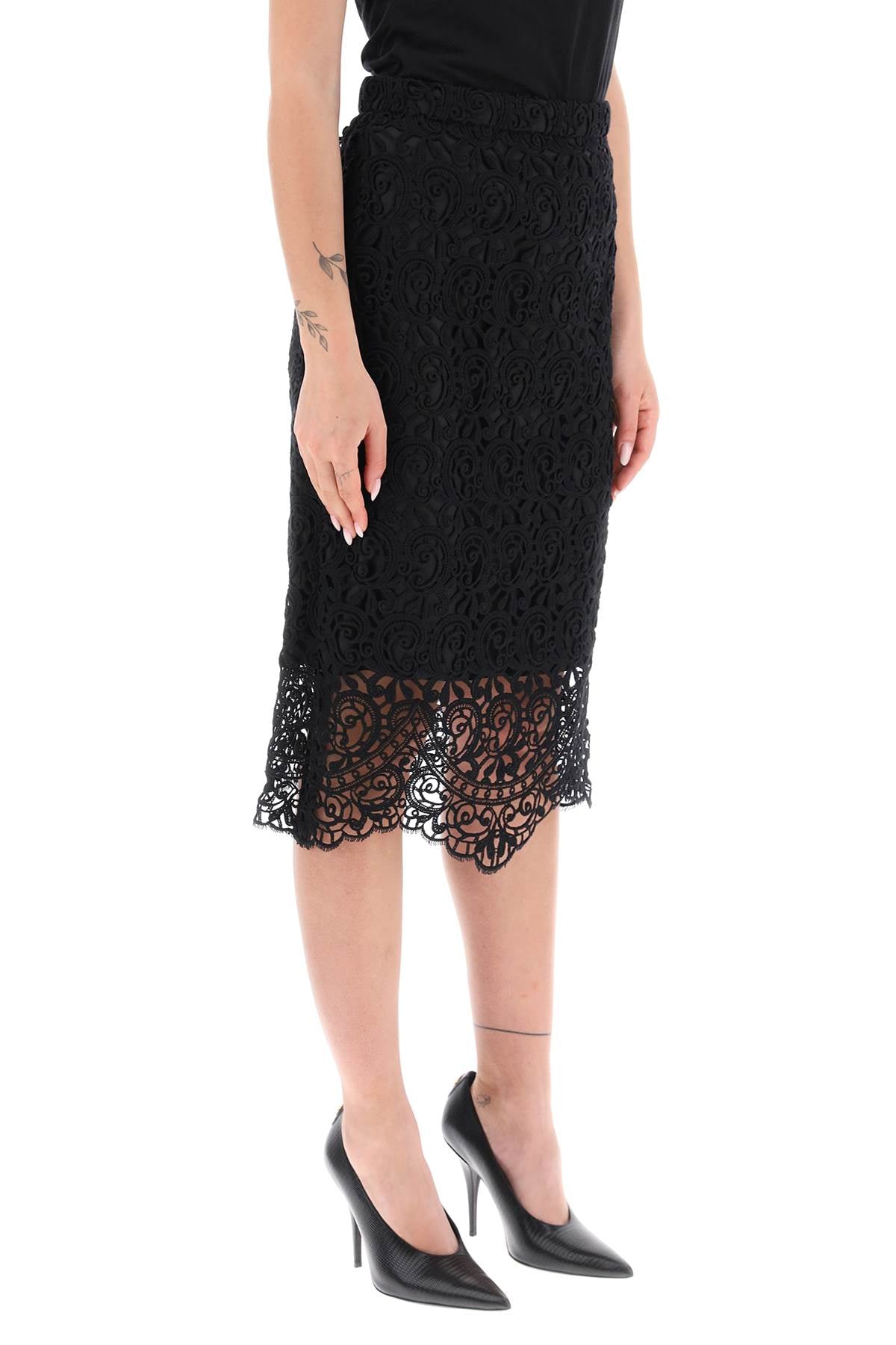 BURBERRY Macrame Lace Mini Skirt